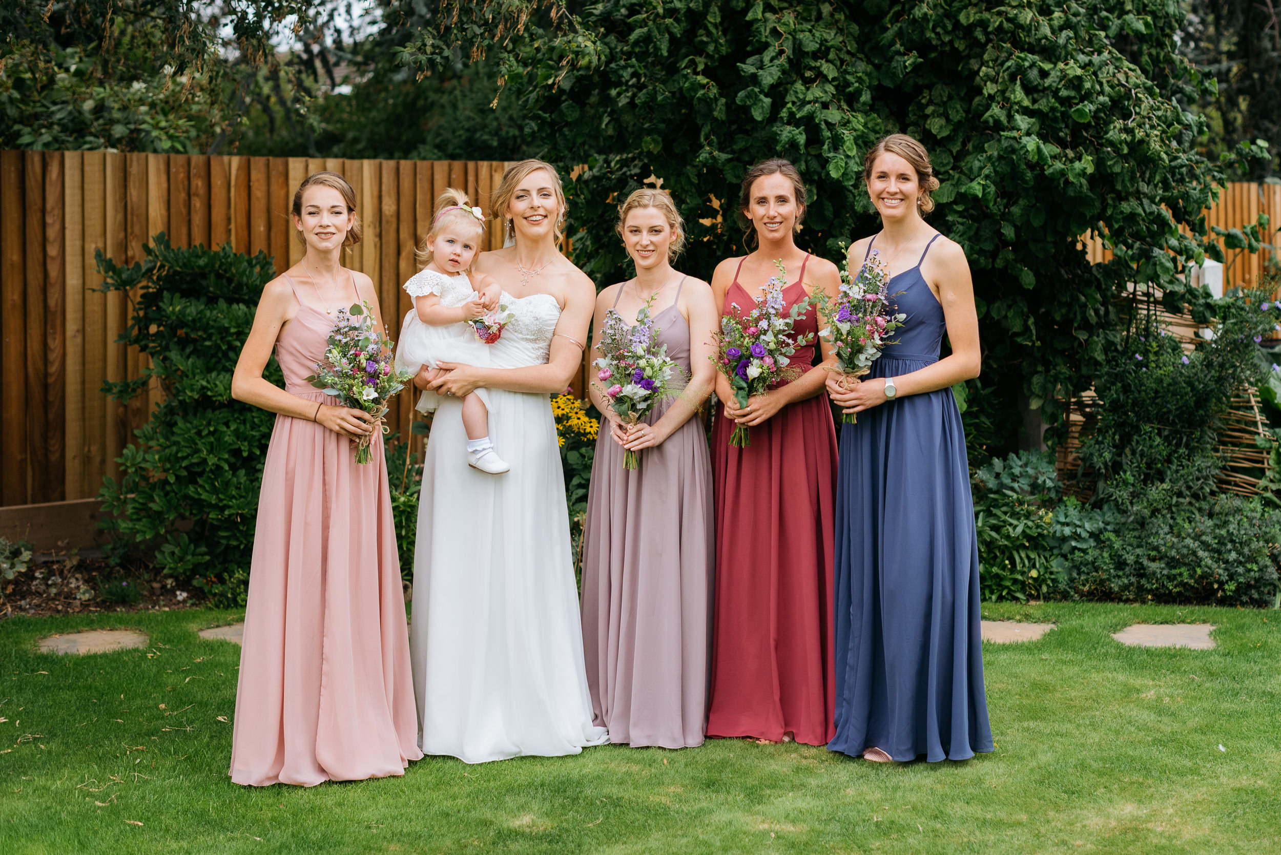 A photograph of the bride and her bridesmaids