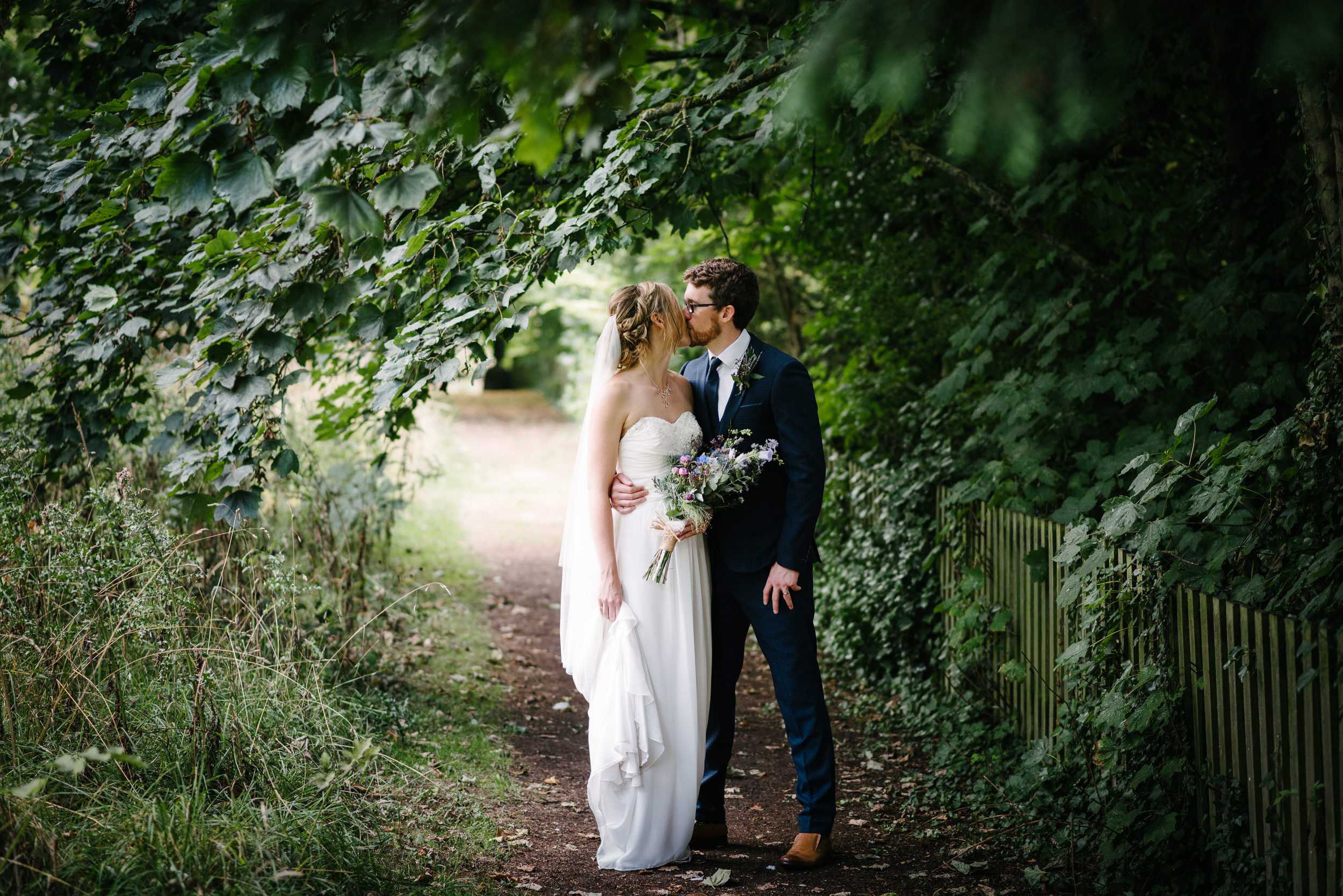 Bride and grrom enjoying a quiet moment together