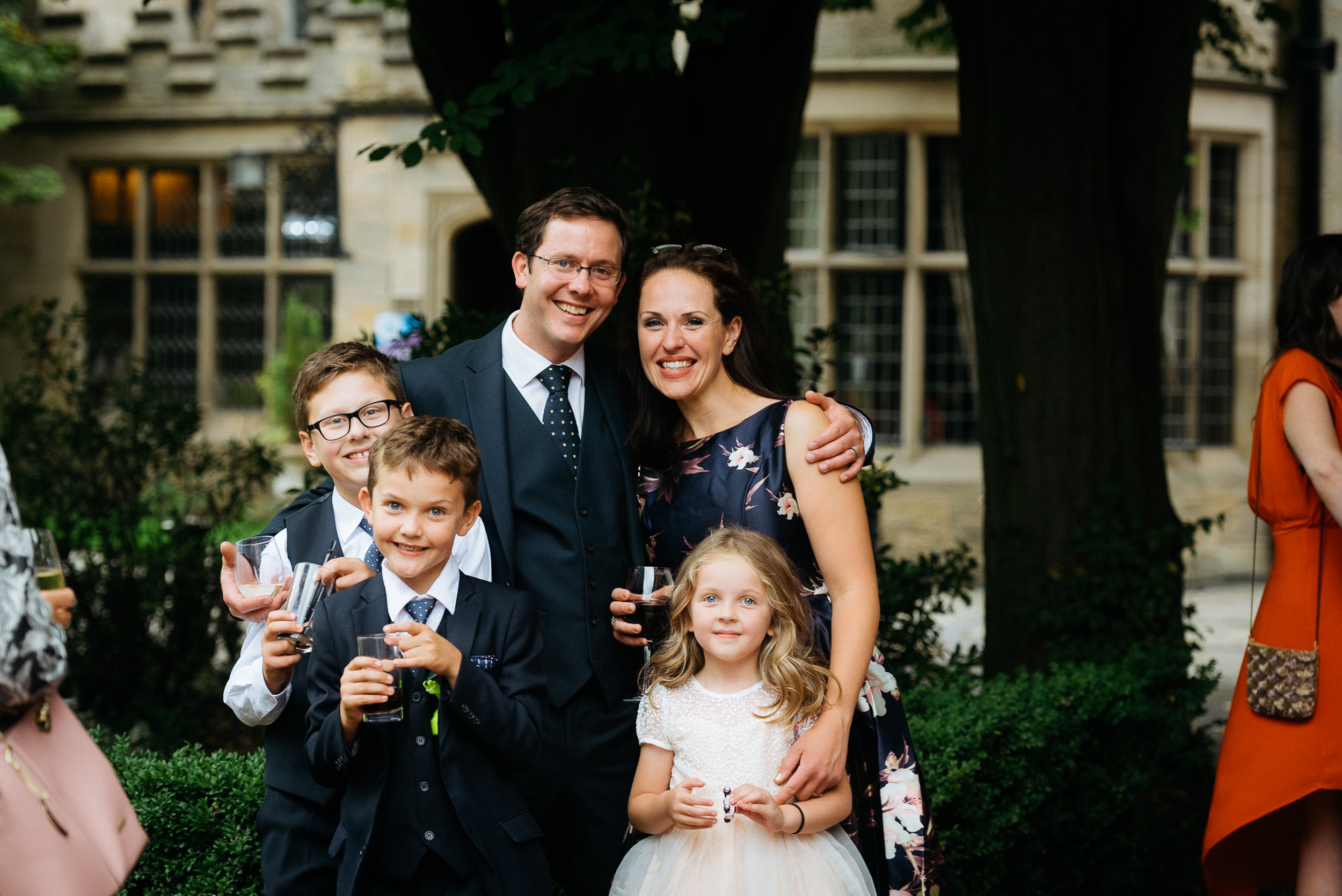 family photograph at the wedding