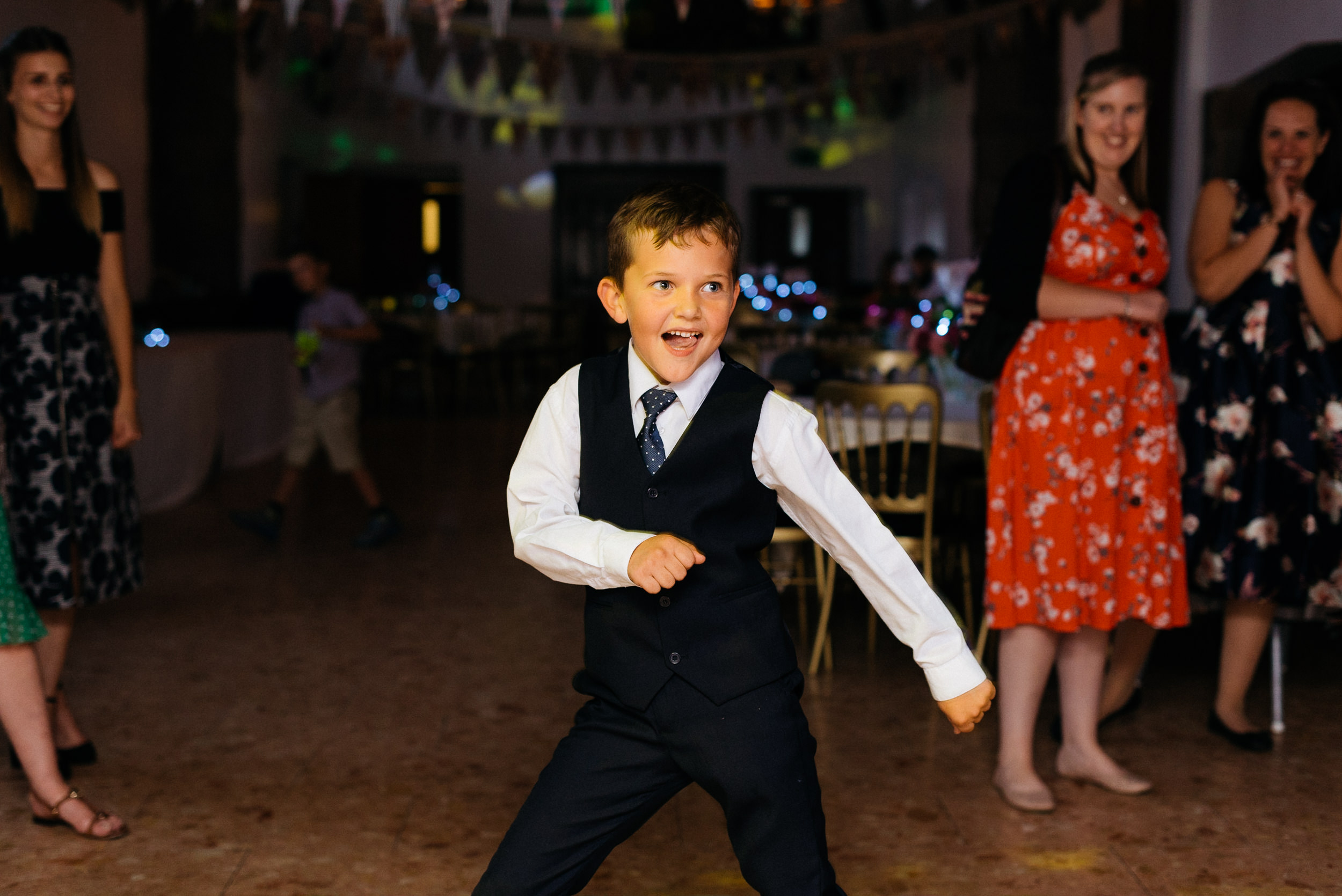 boy dancing at the wedding