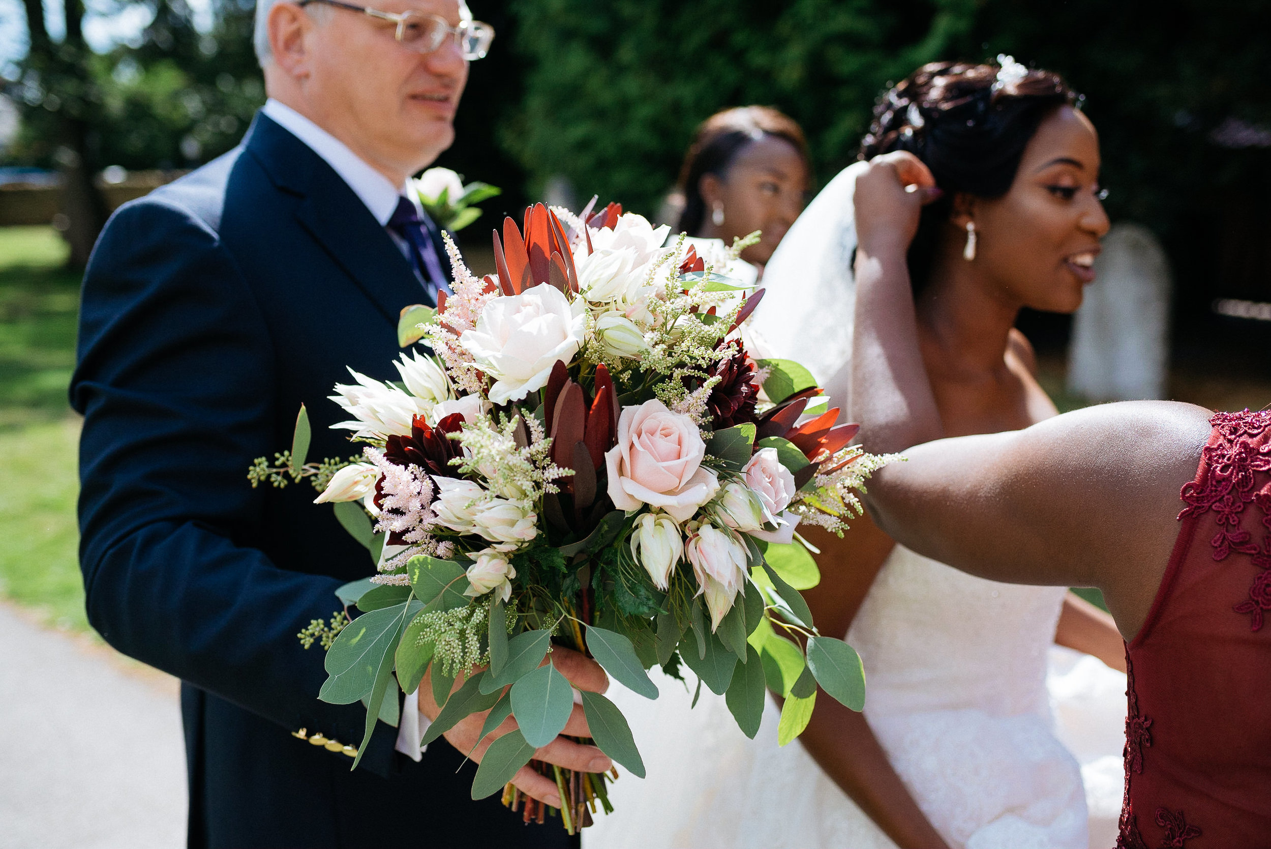 bride walking with her father