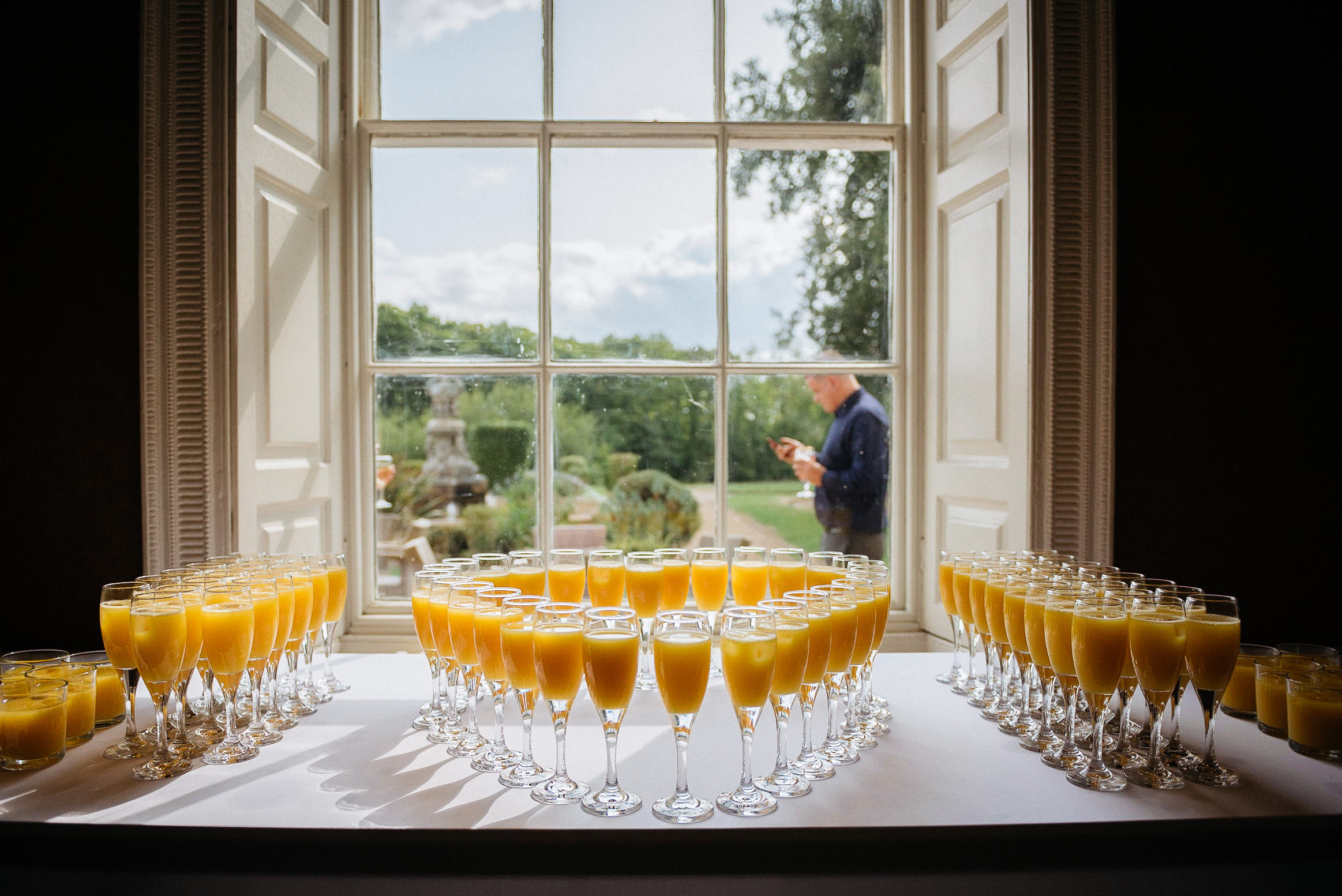 wedding reception drinks at Colwick Hall wedding