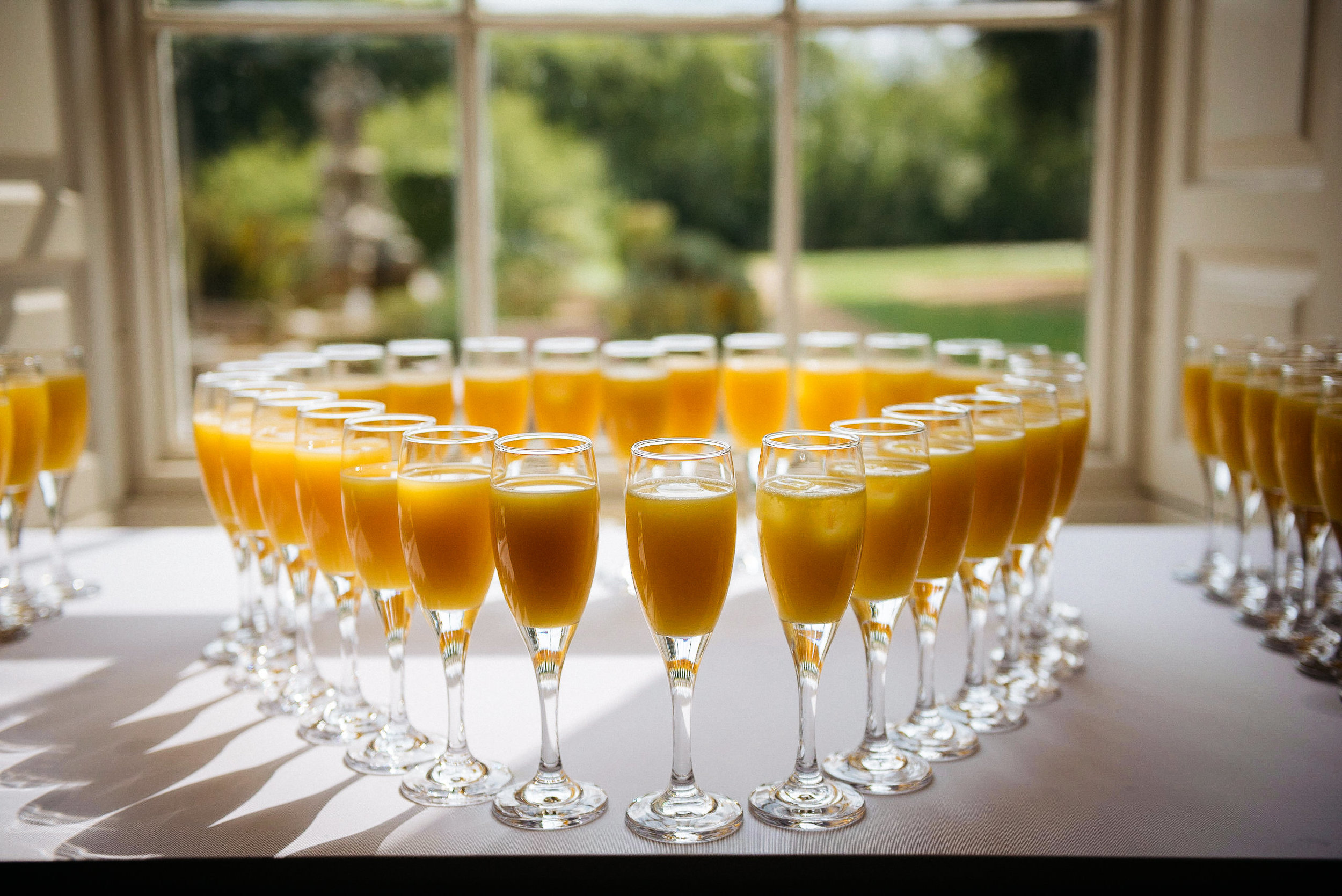 Recption drinks at Colwick Hall wedding