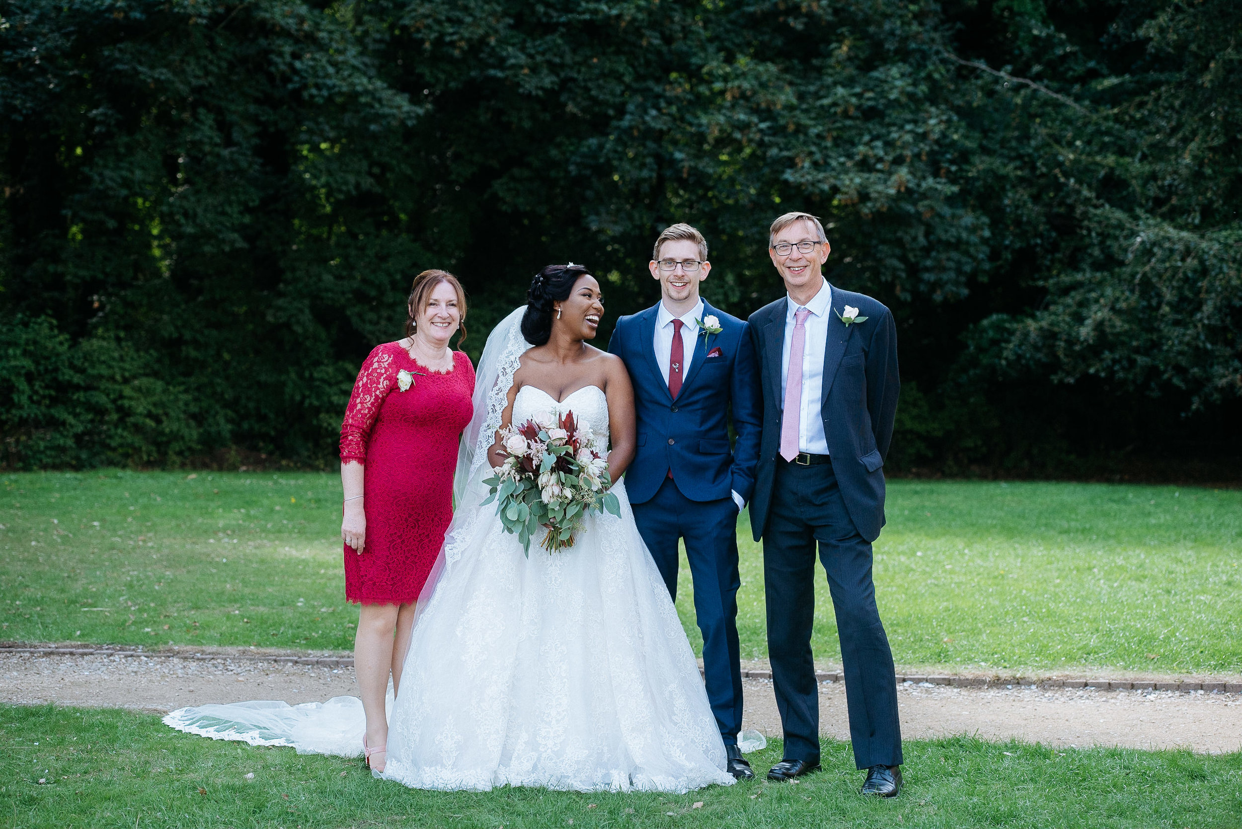 family photographs at Colwick Hall wedding