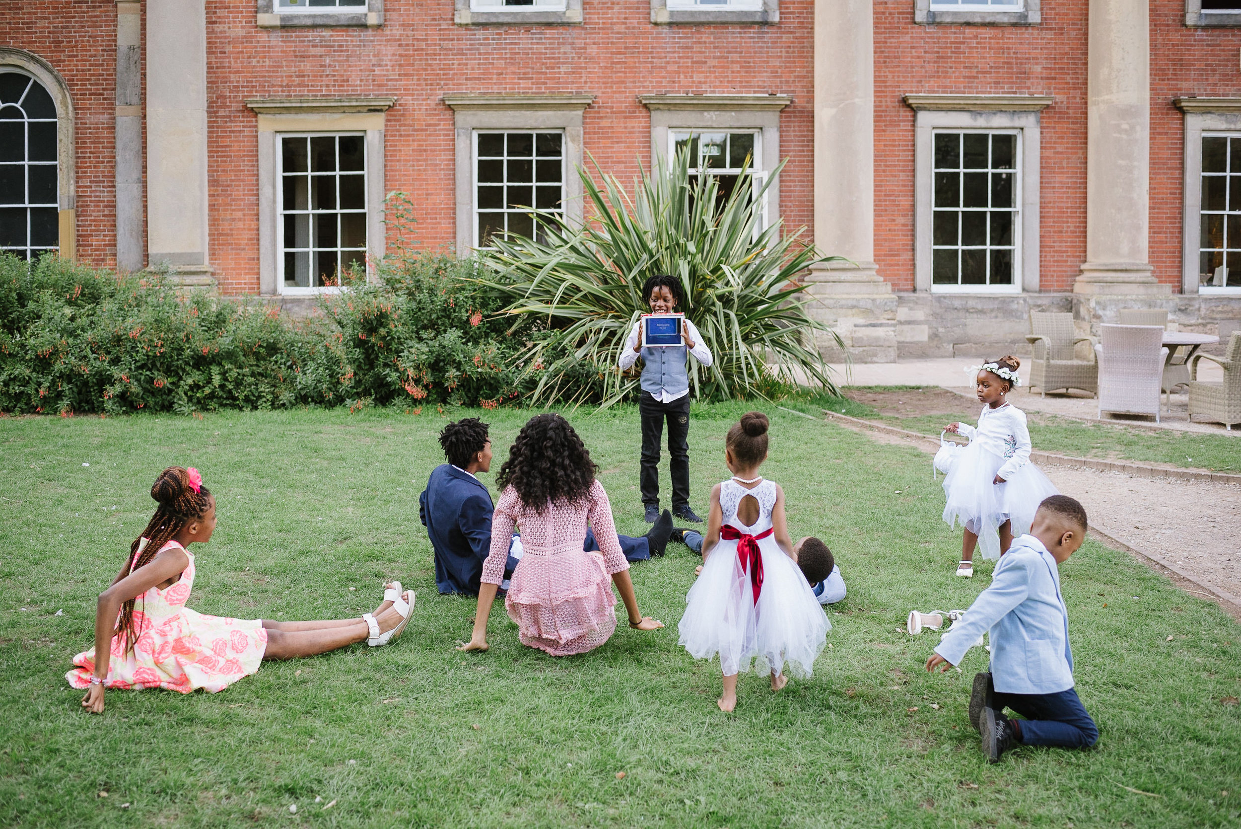 Children playing in the gardens at Colwick Hall