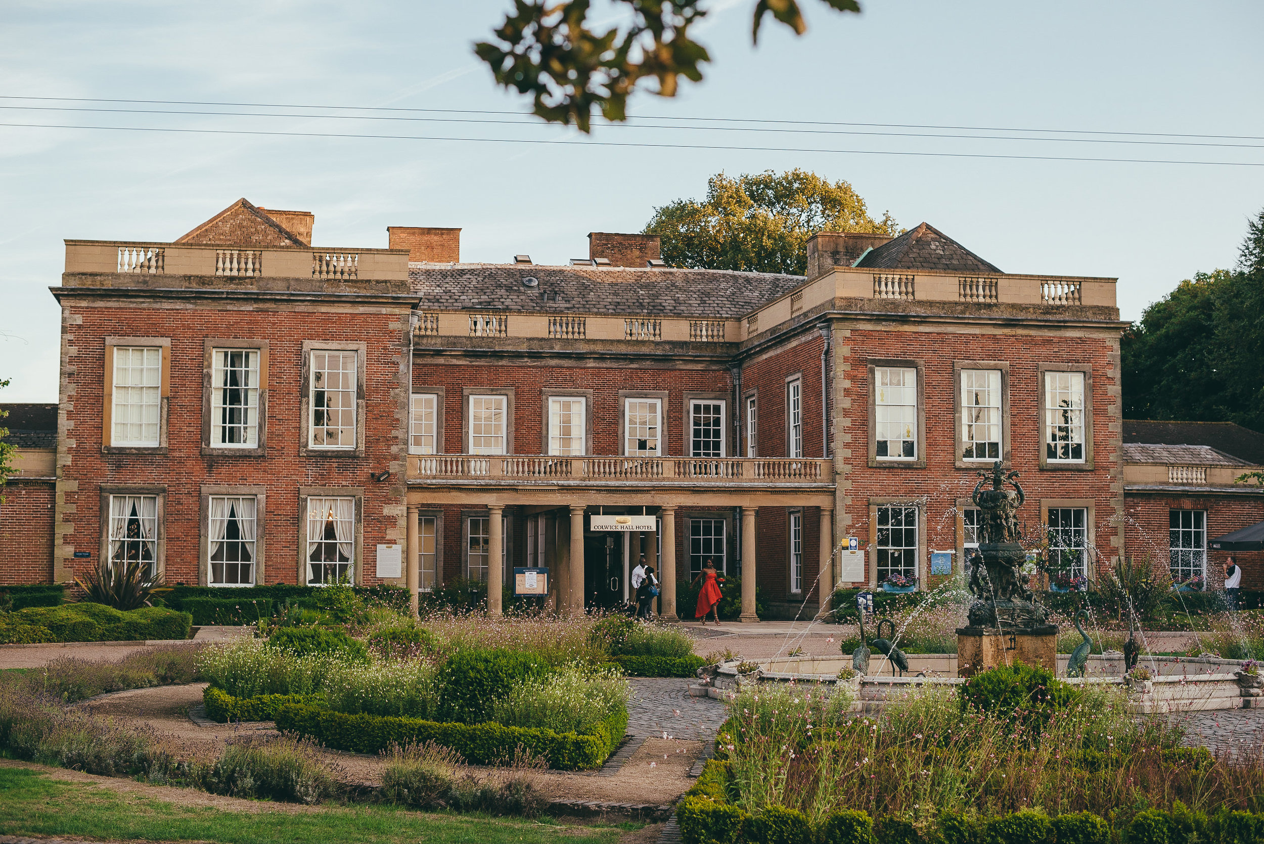 Colwick Hall wedding in the evening