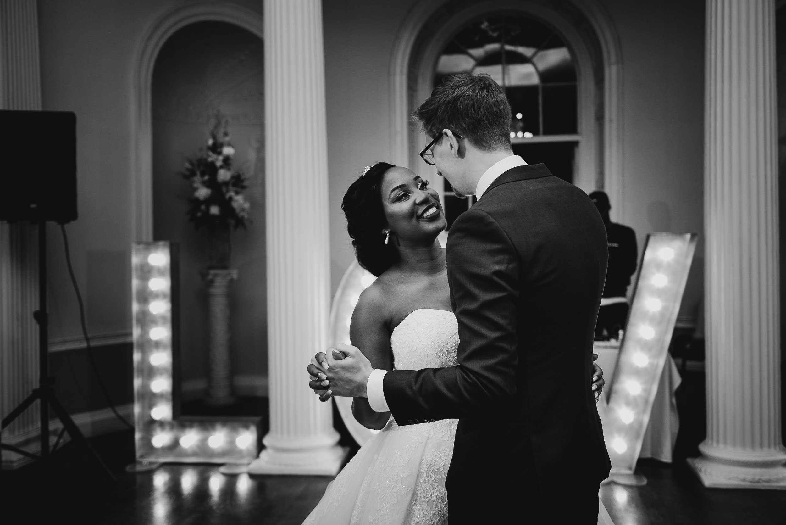 bride and groom dancing at their Colwick Hall wedding