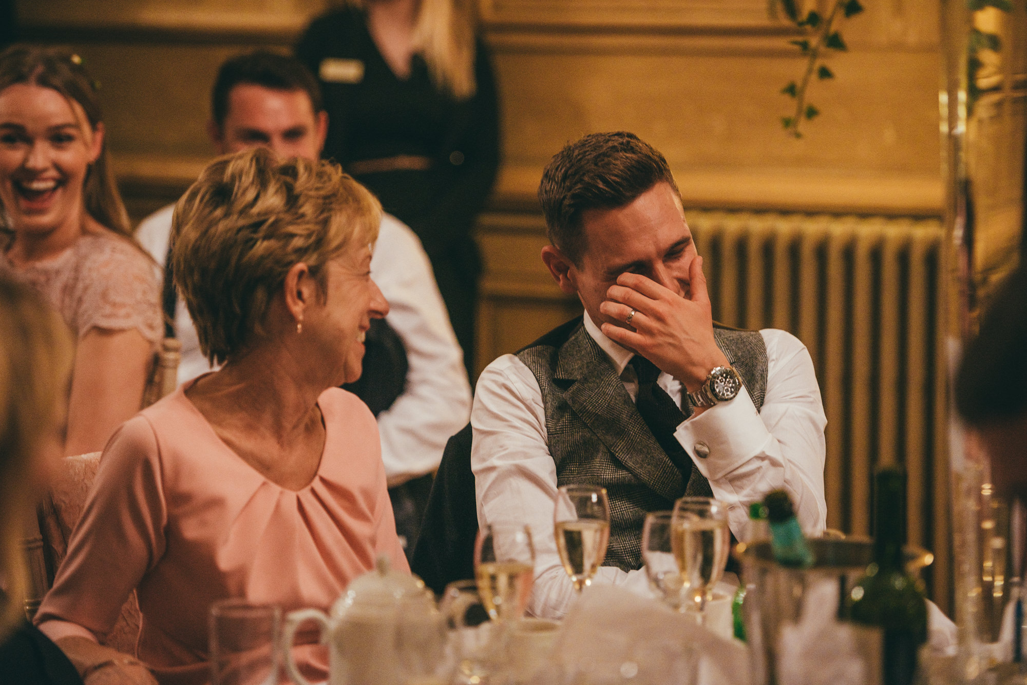 groom reacts to bestman speech