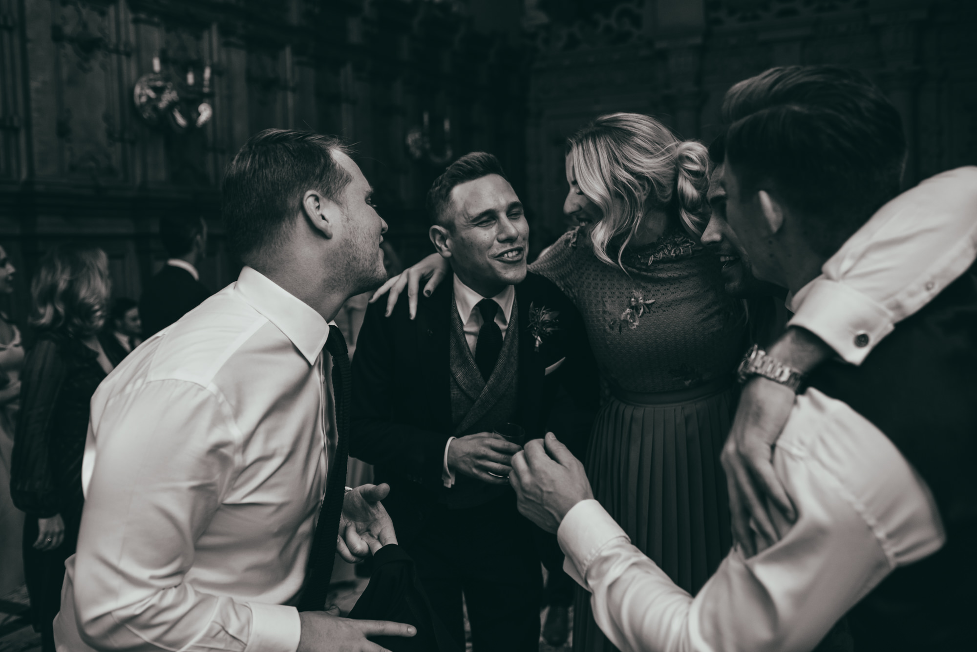 groom dancing with his friends