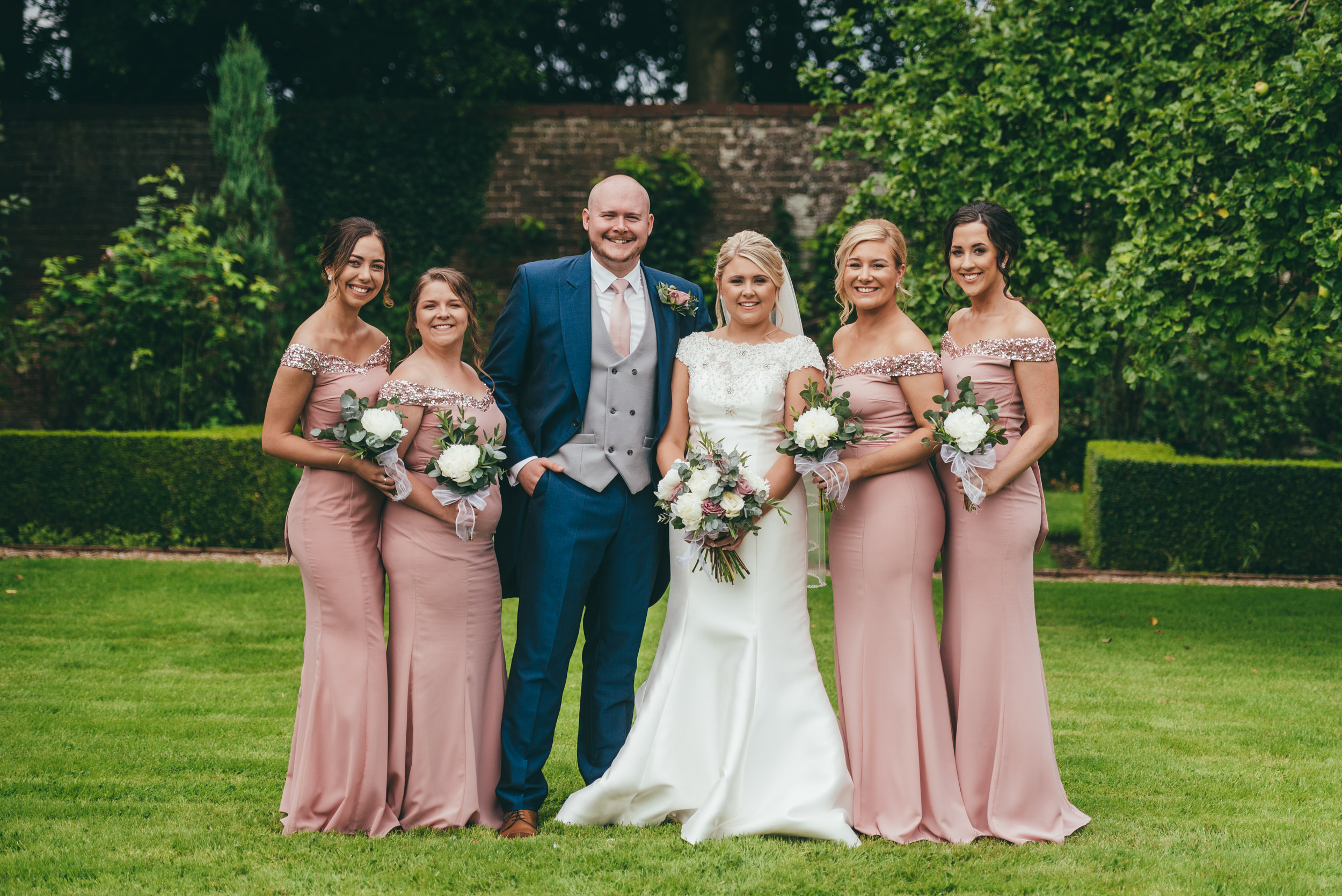 group photograph of the bridesmaids