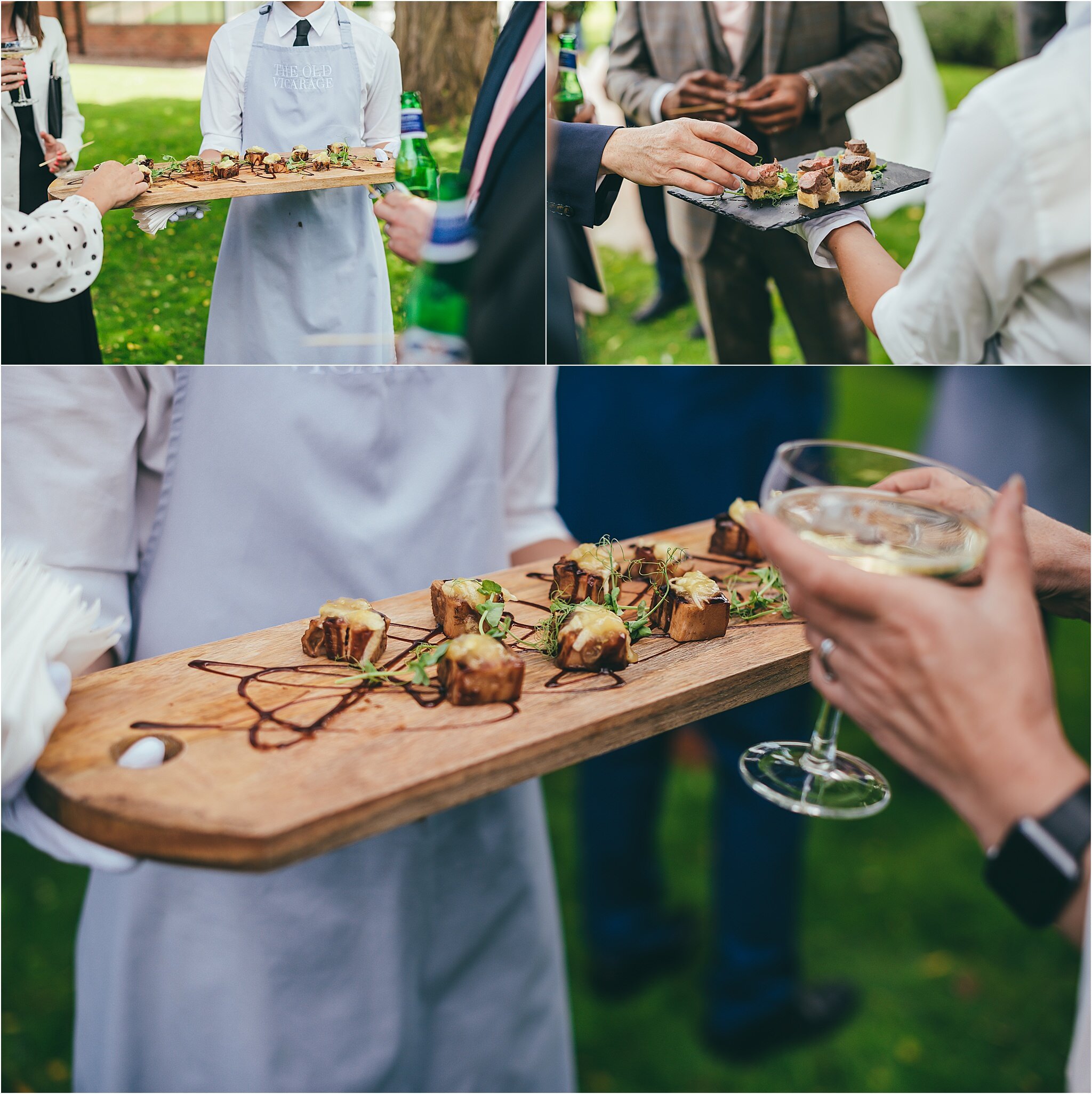 wedding canapes at the old vicraage boutique hotel