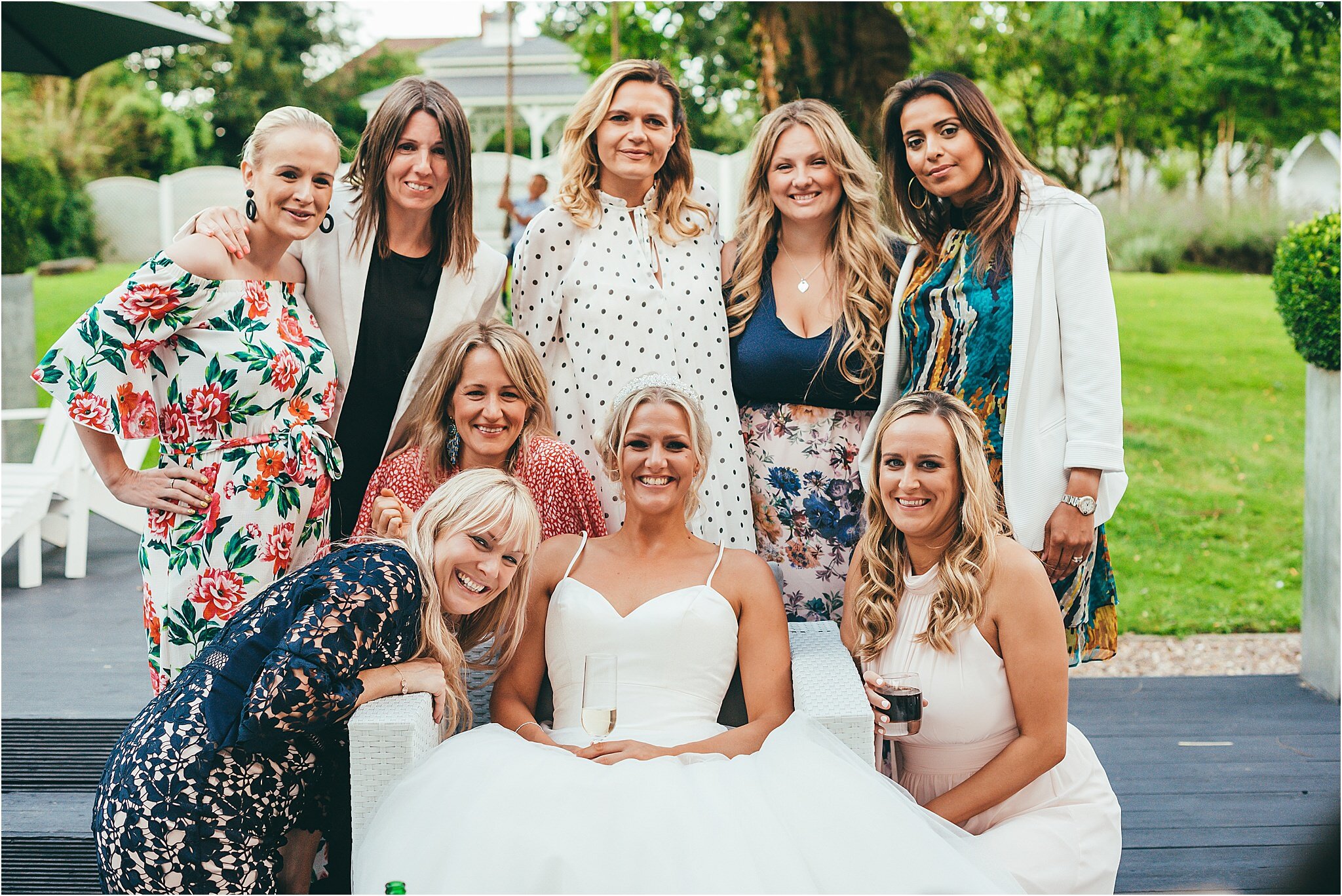 a photograph of the brides friends 