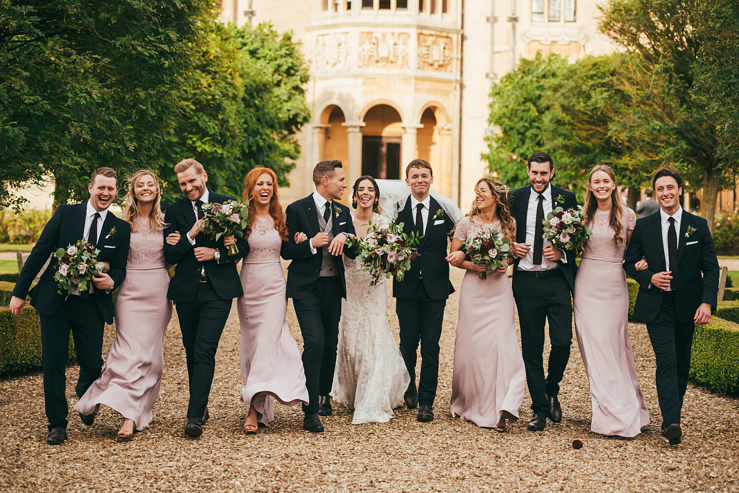 Bridal party at a wedding in Nottingham