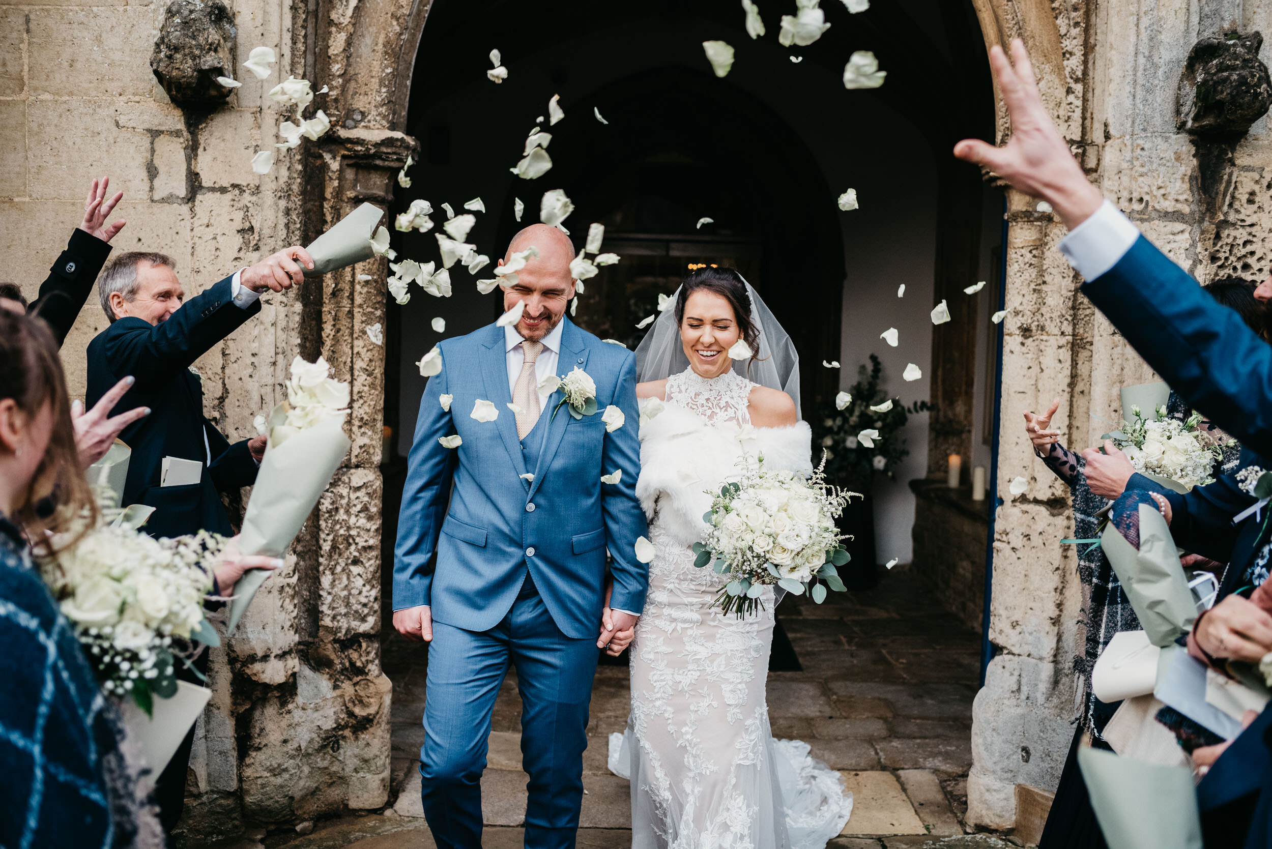 confetti walk at St Peters Church in Oundle