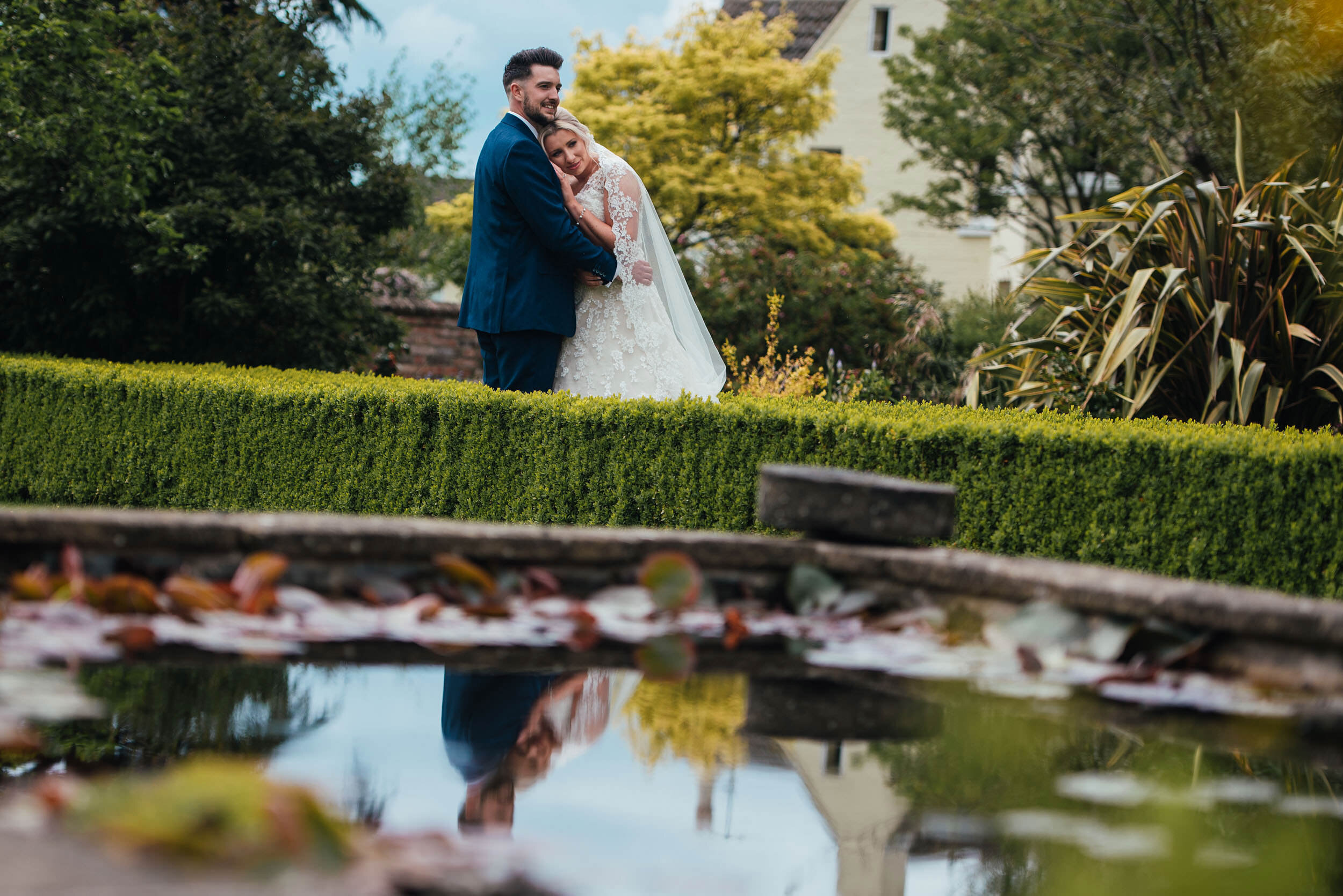 wedding portrait of the bride and groom