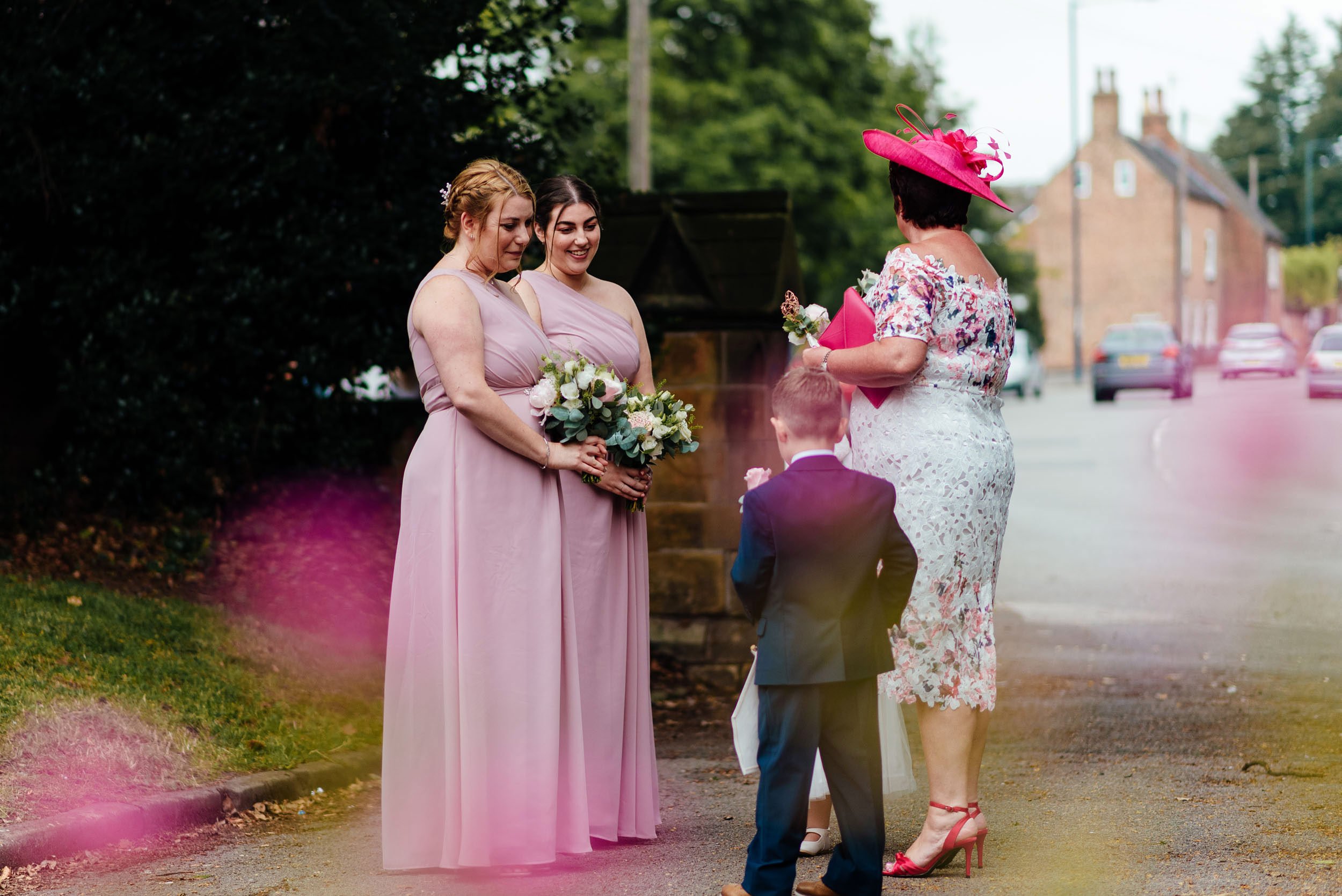 bridesmaid at the church