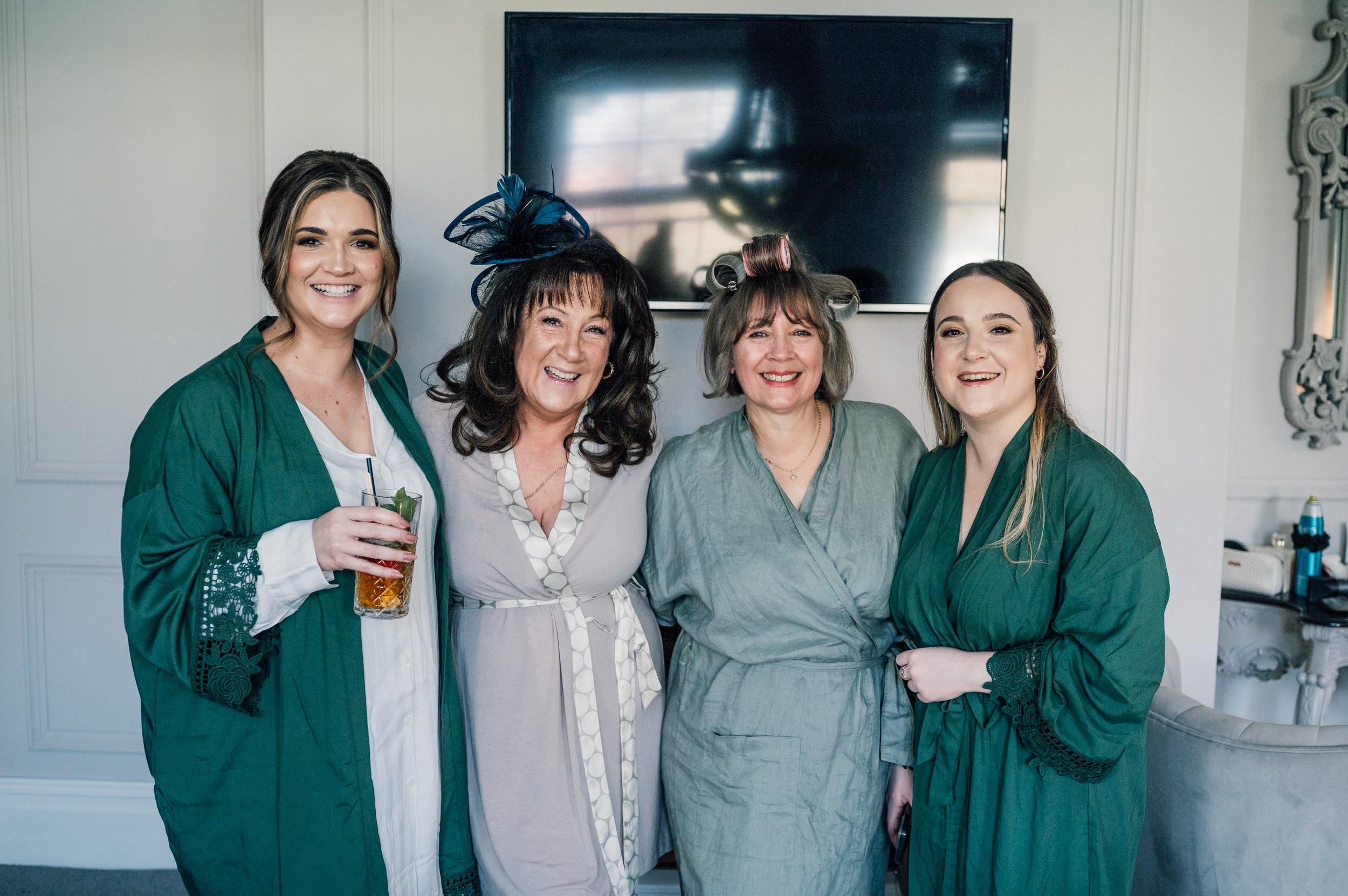 bride and bridesmaids at a wedding