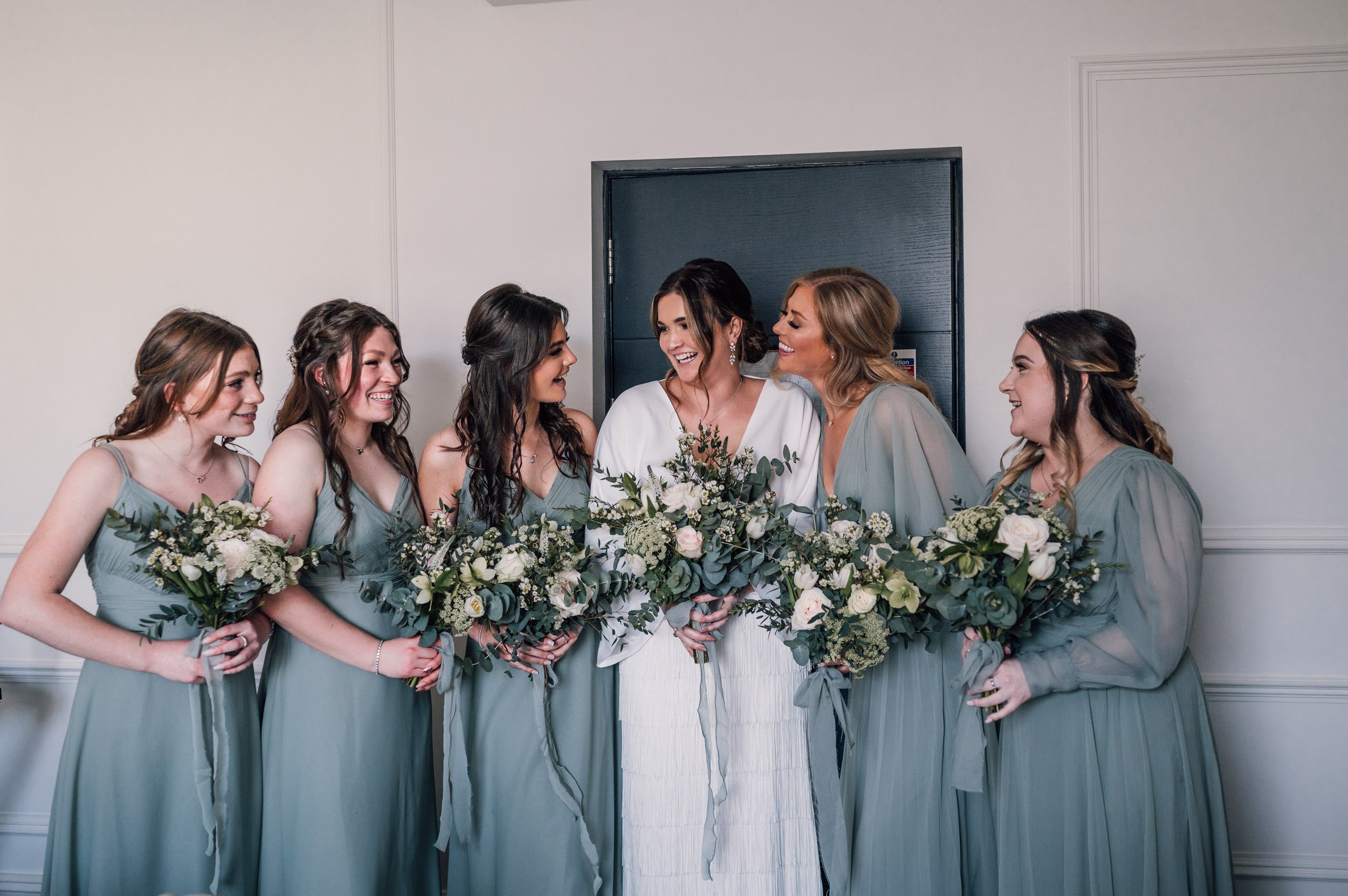 bride and bridesmaids photograph