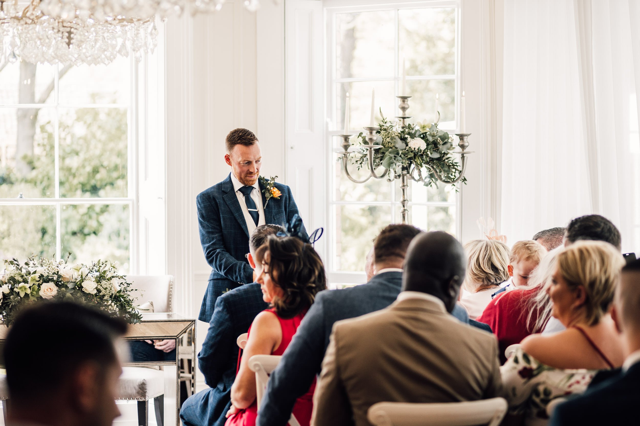 groom waiting for his bride