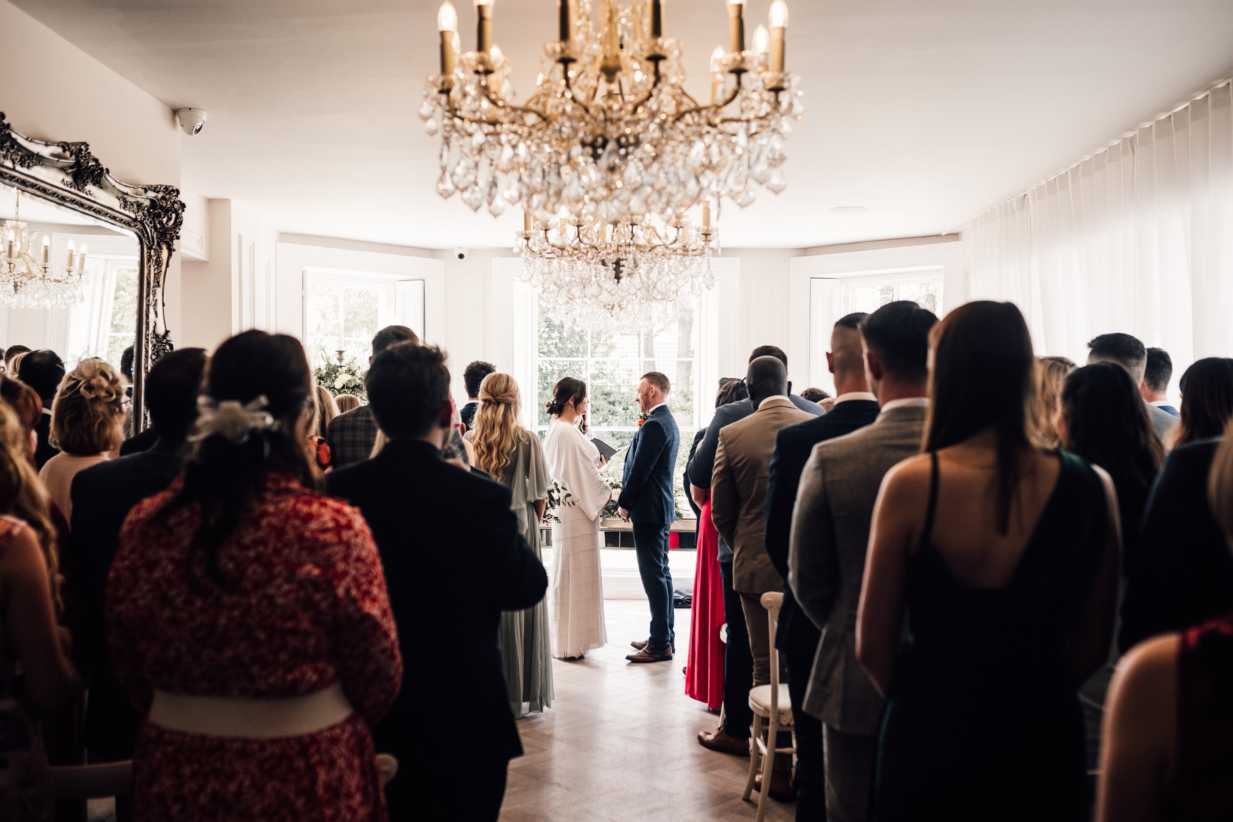 wedding ceremony at old vicarage boutique hotel in southwell