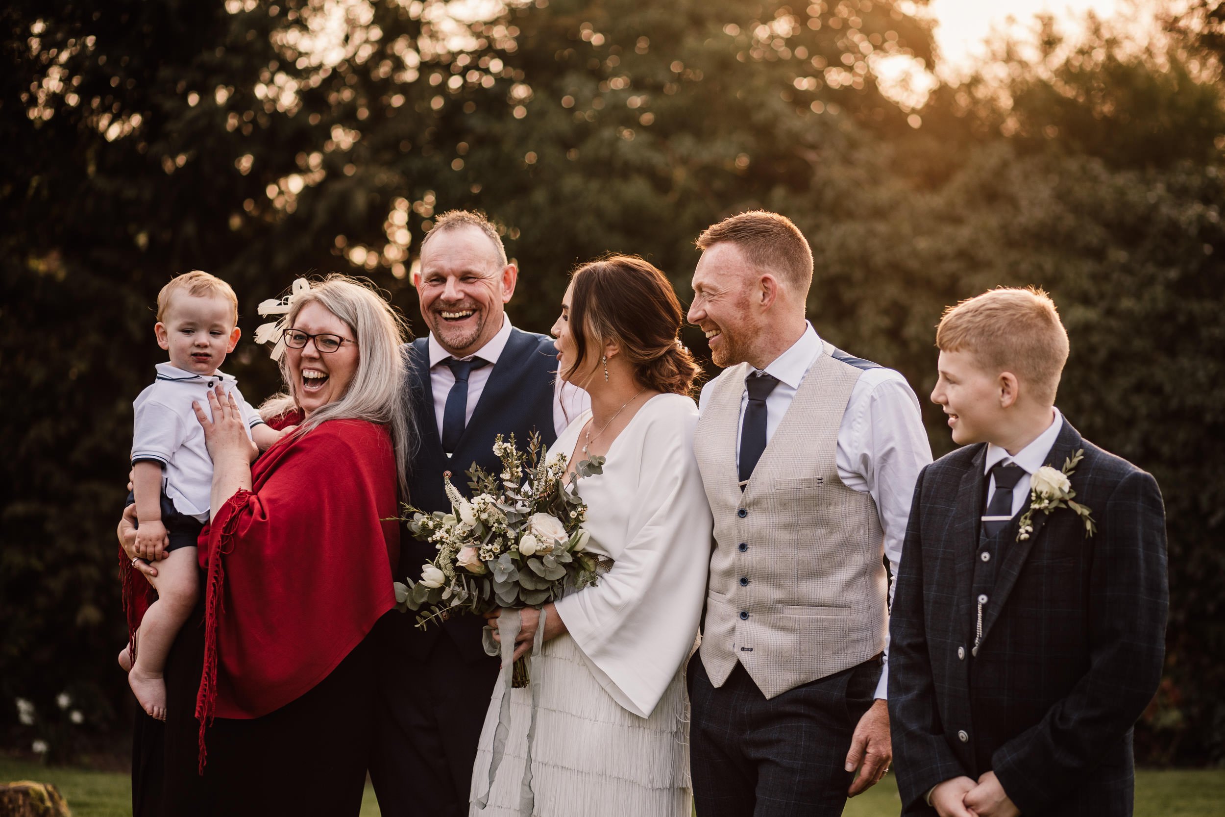 family group shot at old vicarage hotel, Southwell