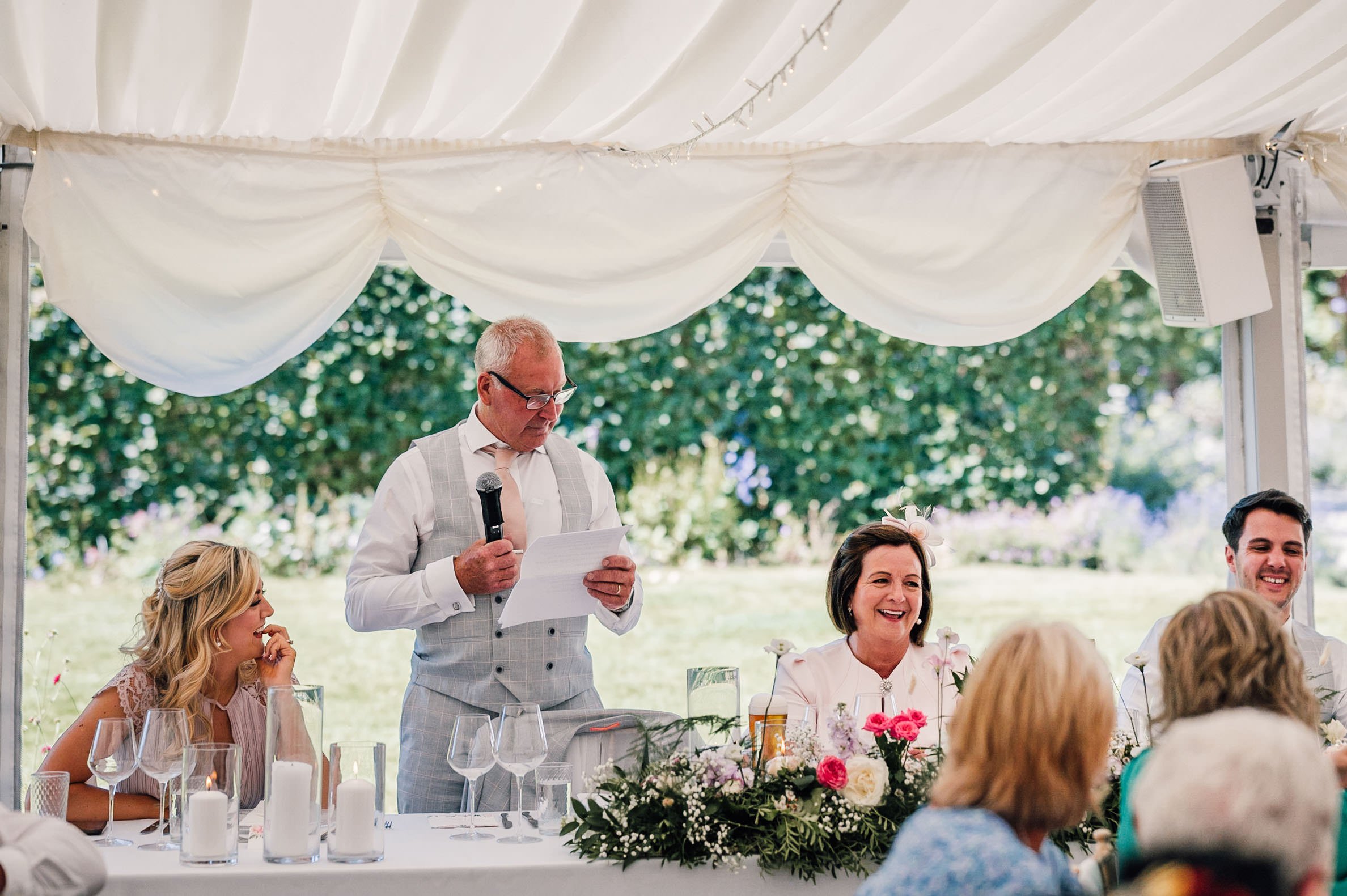 father of the bride makes a speech