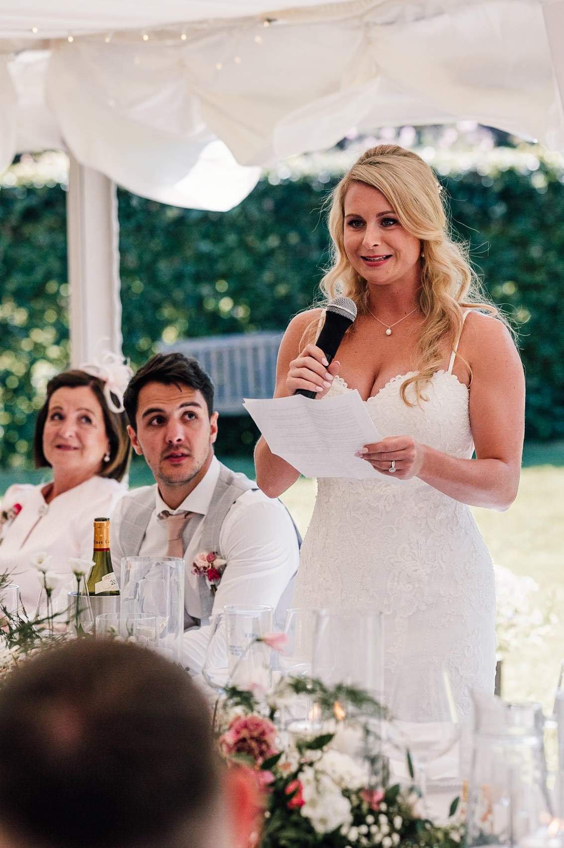 bride makes a speech
