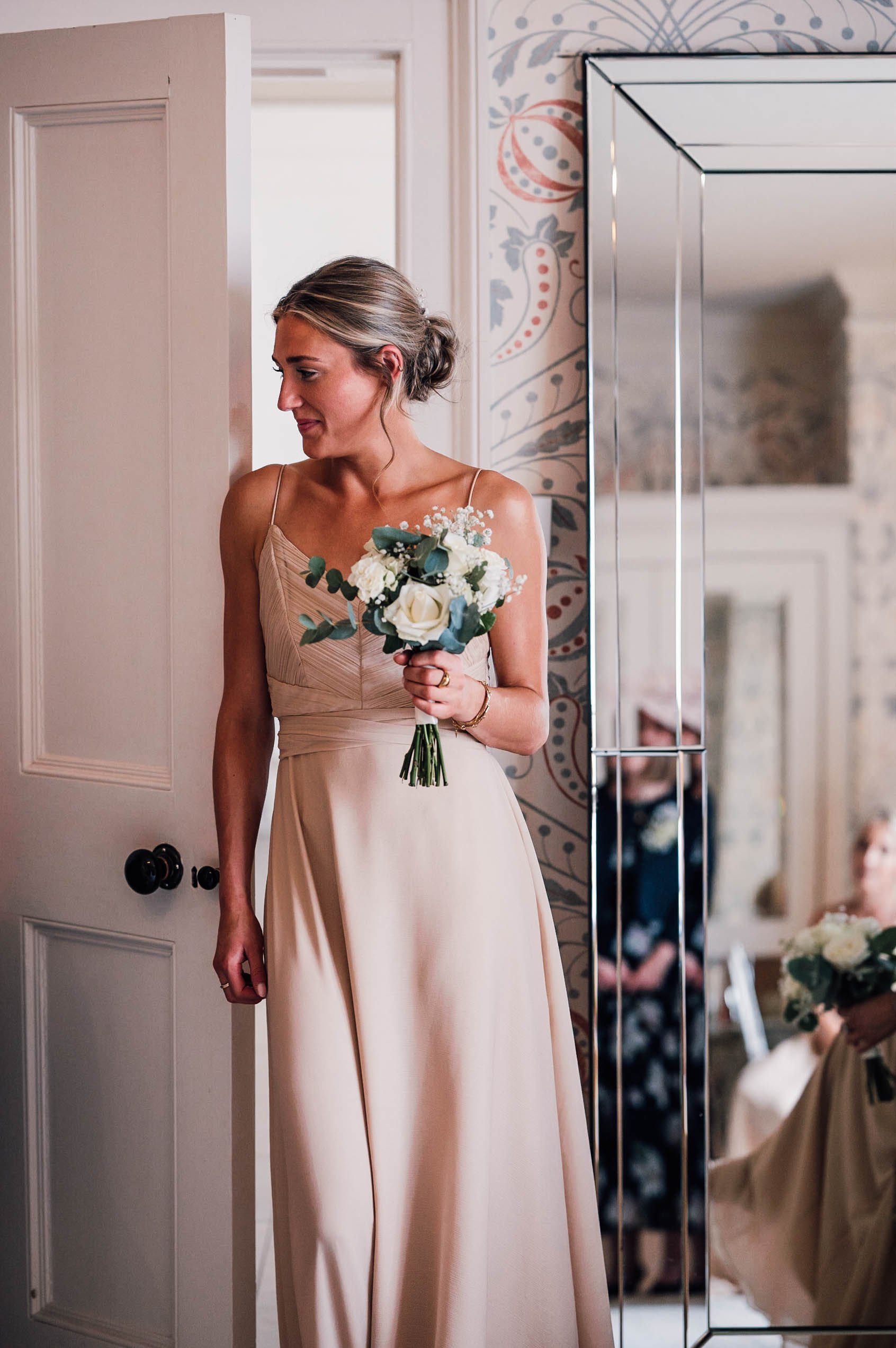 bridesmaid at Hodsock Priory