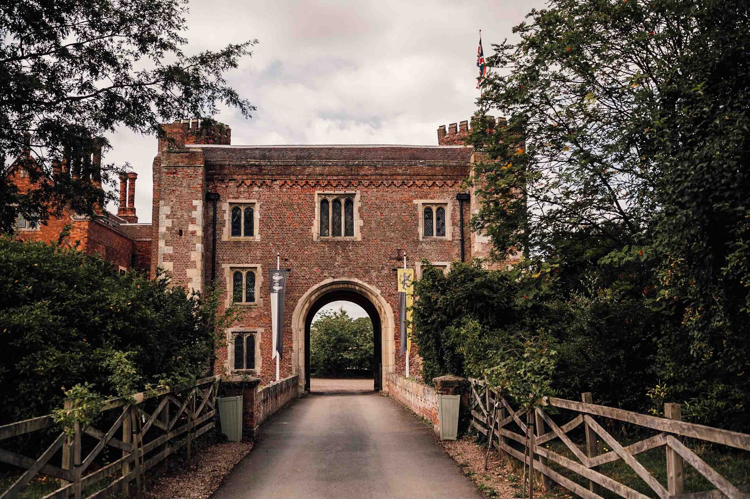 The Tudor gatehouse at Hodsock Priory