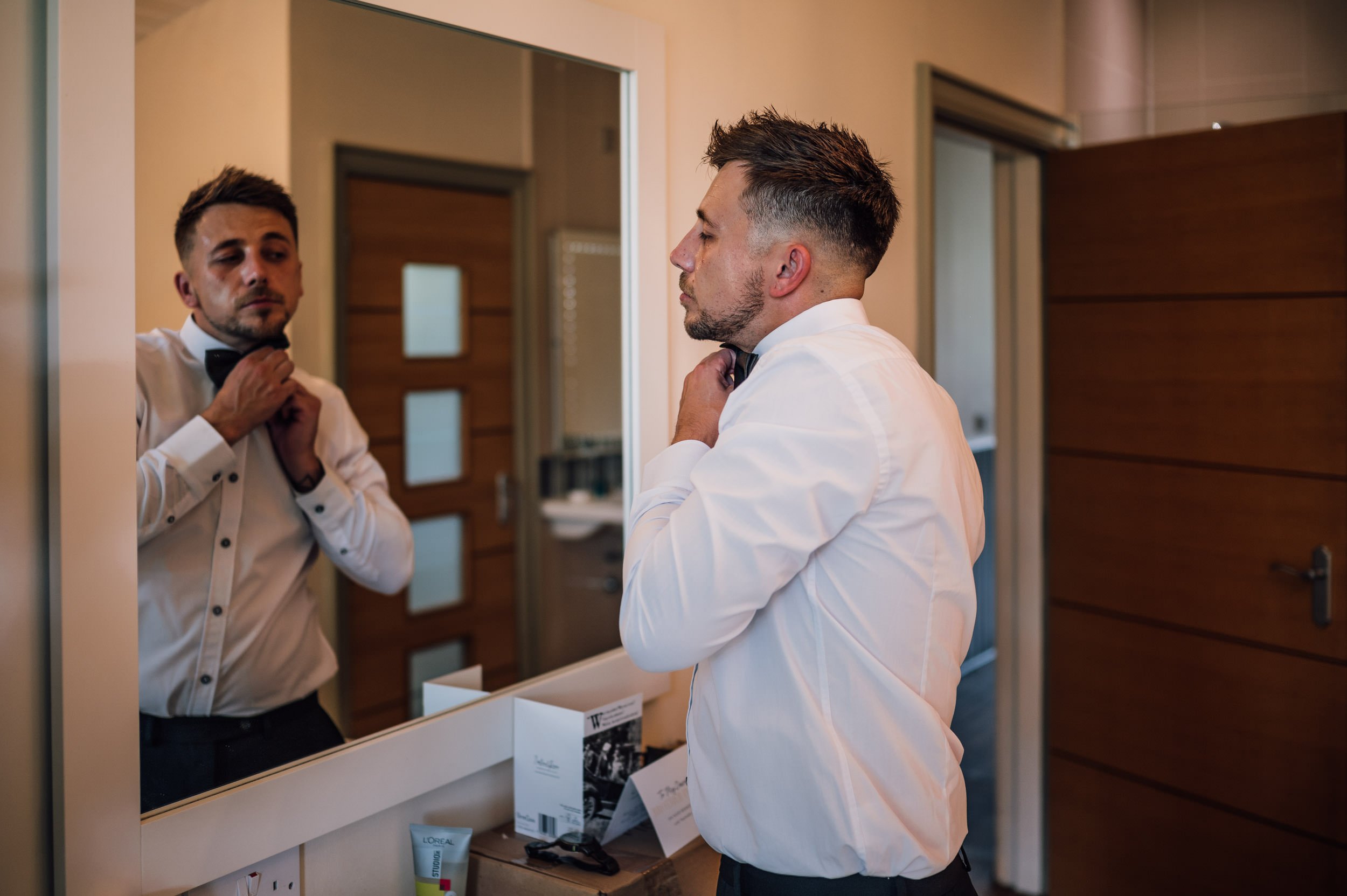 groom getting ready