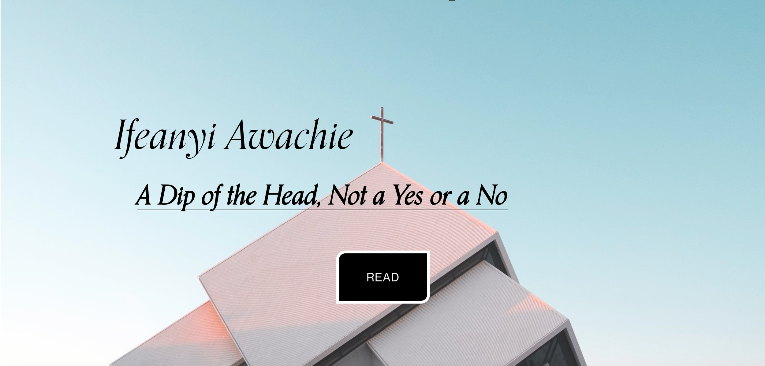 “A Dip of the Head, Not a Yes or a No,” Short Story in Hennepin Review