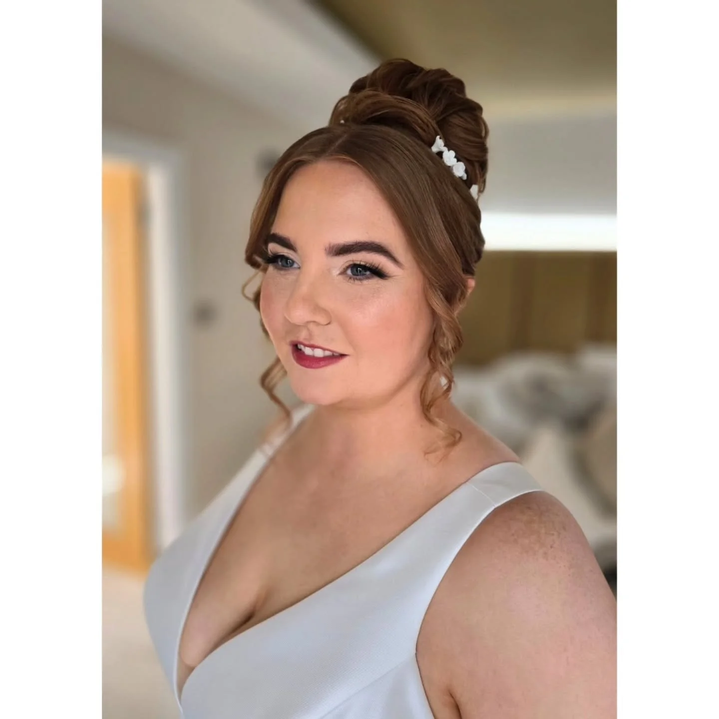 Hair and makeup for beautiful bride Caitlin 🥰