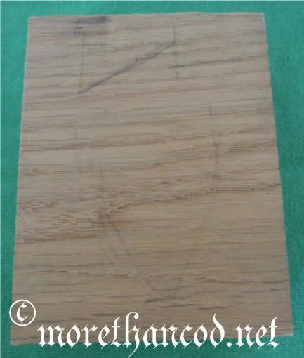 Back of handcarved block