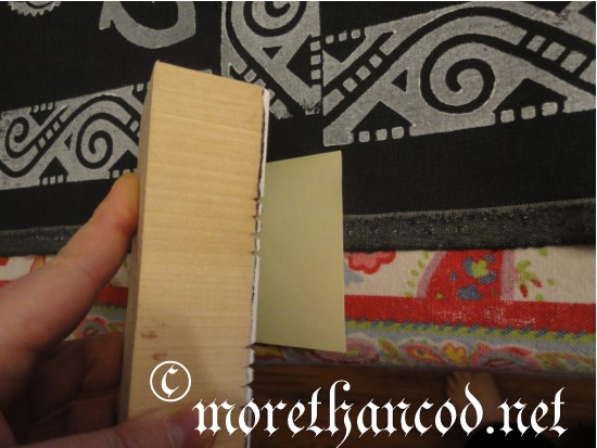 Block printing over sticky-note