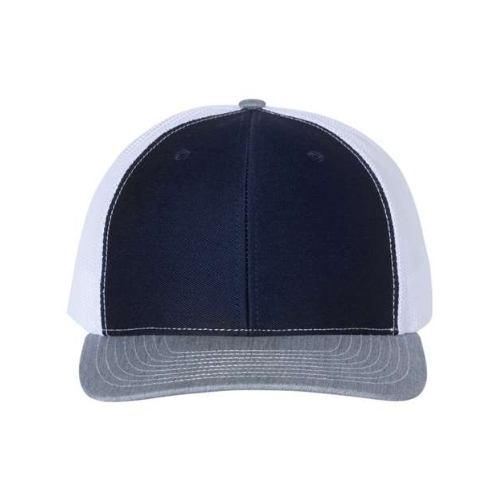 Mesh back structured trucker snapback hat