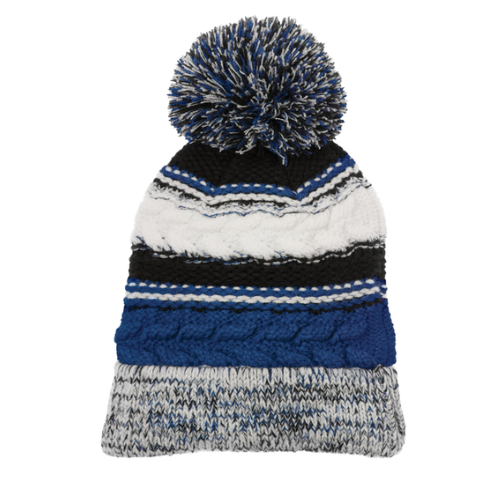 Cozy pom pom knit beanie