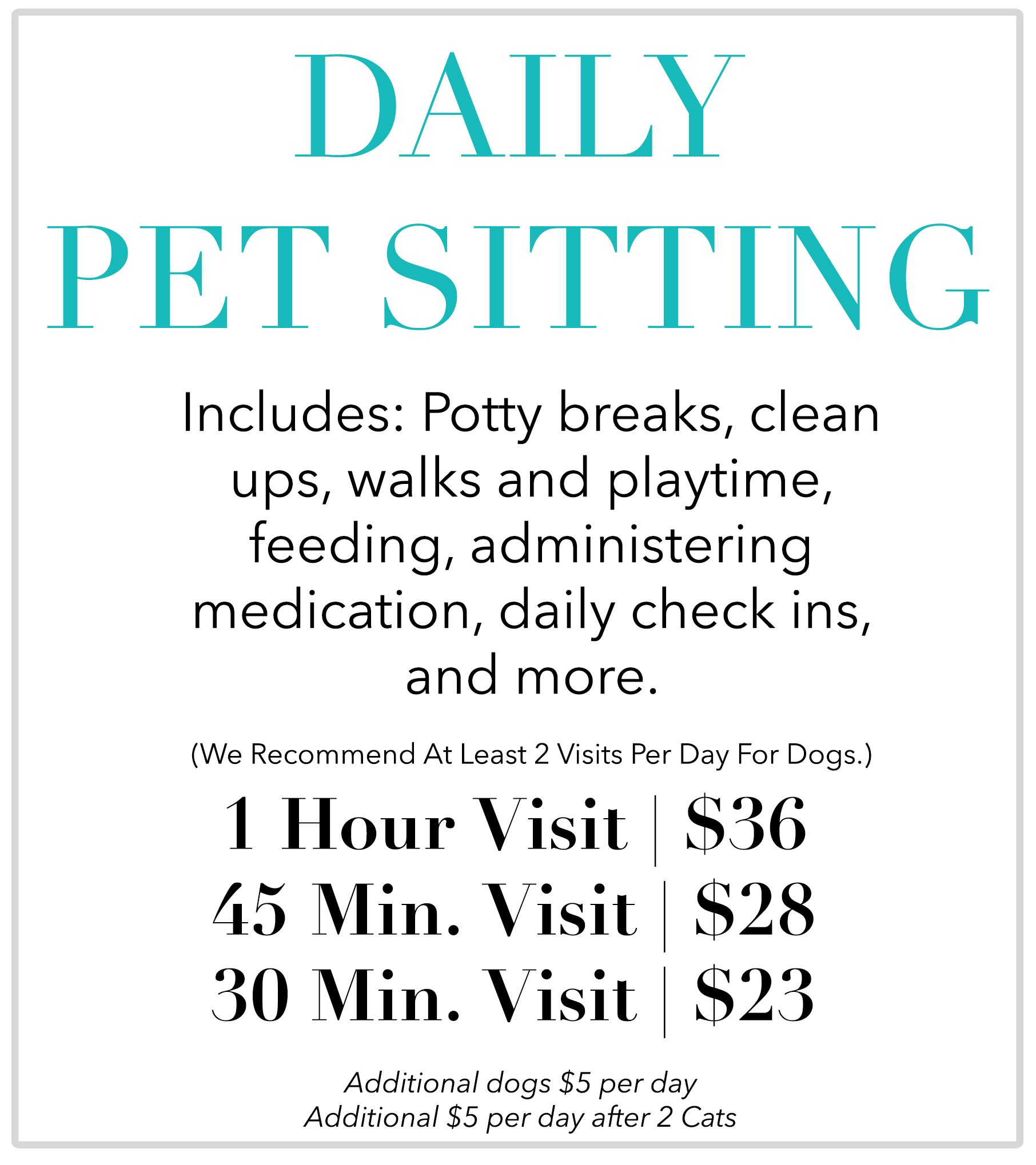 pet sitting services