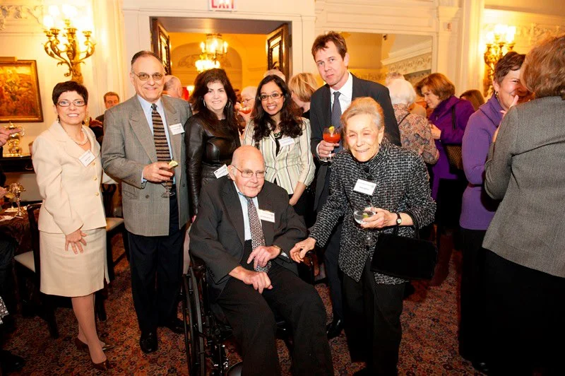 With Bernard and Anne Spitzer, Professor Christian Volkmann, Arch Alumni Group President Carol Kurth, Arch. Dean George Ranalli, and CCNY President Lisa Stoico