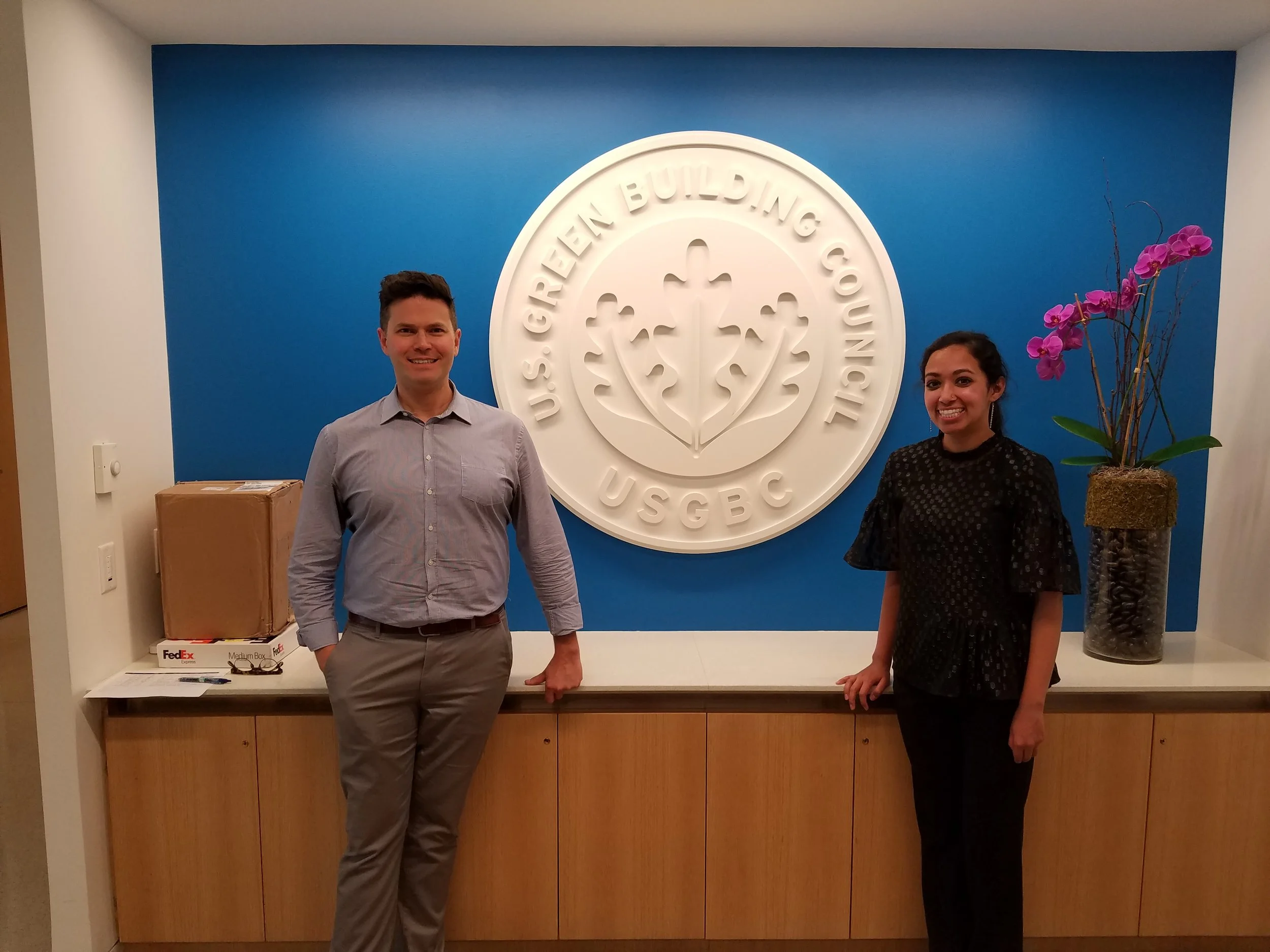 Wonderful to reunite with Ryan Snow, Director, Market Transformation + Development, six years later! Ryan is super passionate about USGBC's mission. "I’ve been passionate about energy and the environment since middle school, but it was not till I learned about what buildings can do to positively impact these issues that I really had a clear pathway to address them. We spend 90% of our time in buildings and they are a tangible way to have a significant impact in addressing energy and resource, protect the environment, and enhance human health - plus it makes great business sense!"