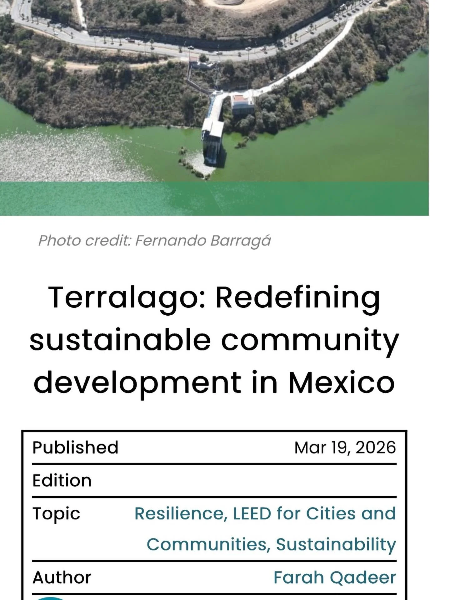 New article alert! 🚨 LINK IN BIO ⬆️ 

This year not only did I visit Mexico, I had the opportunity to speak with pioneering women in sustainability who helped shape Terralago, a sustainable development in Naucalpan, Mexico.

As someone passionate ab
