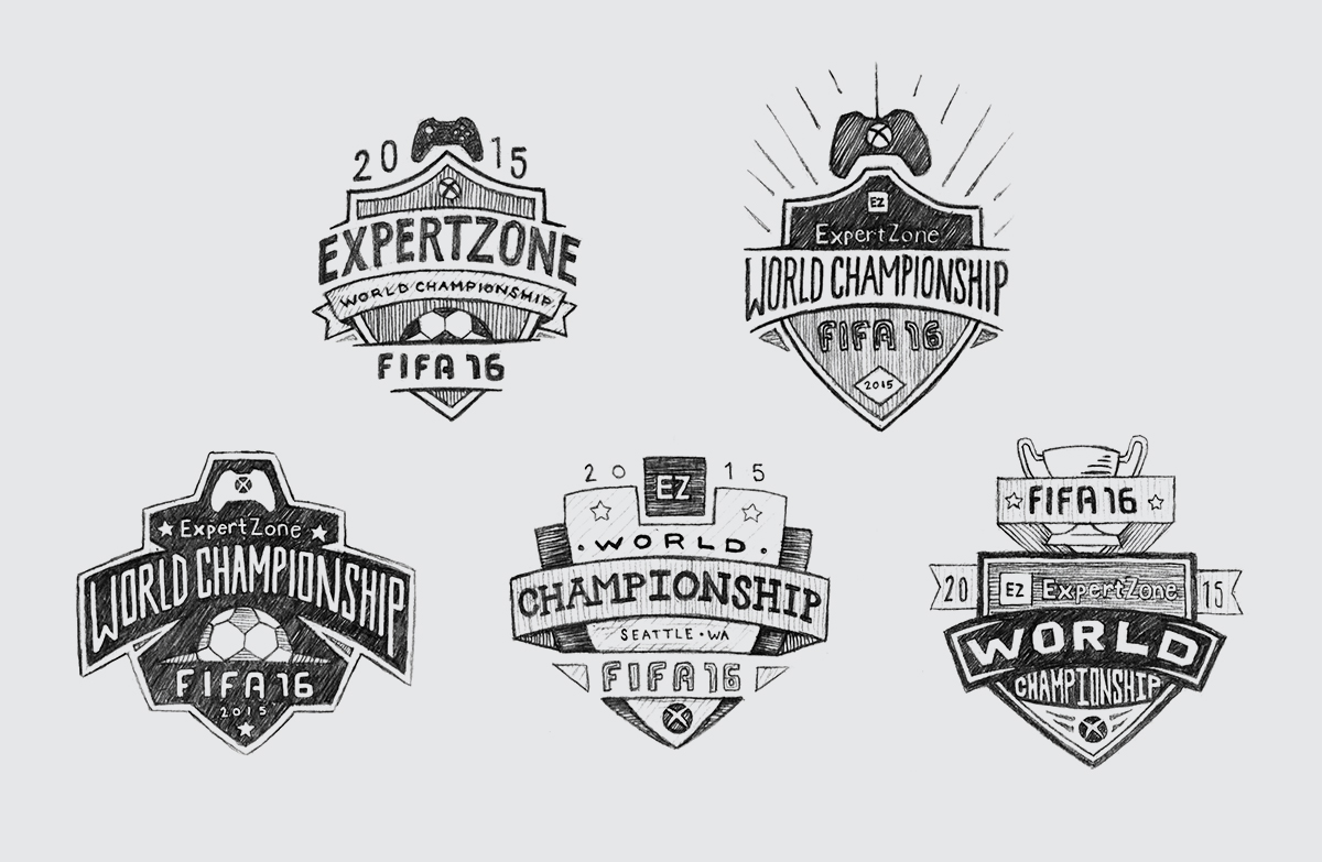 Initial logo sketch concepts