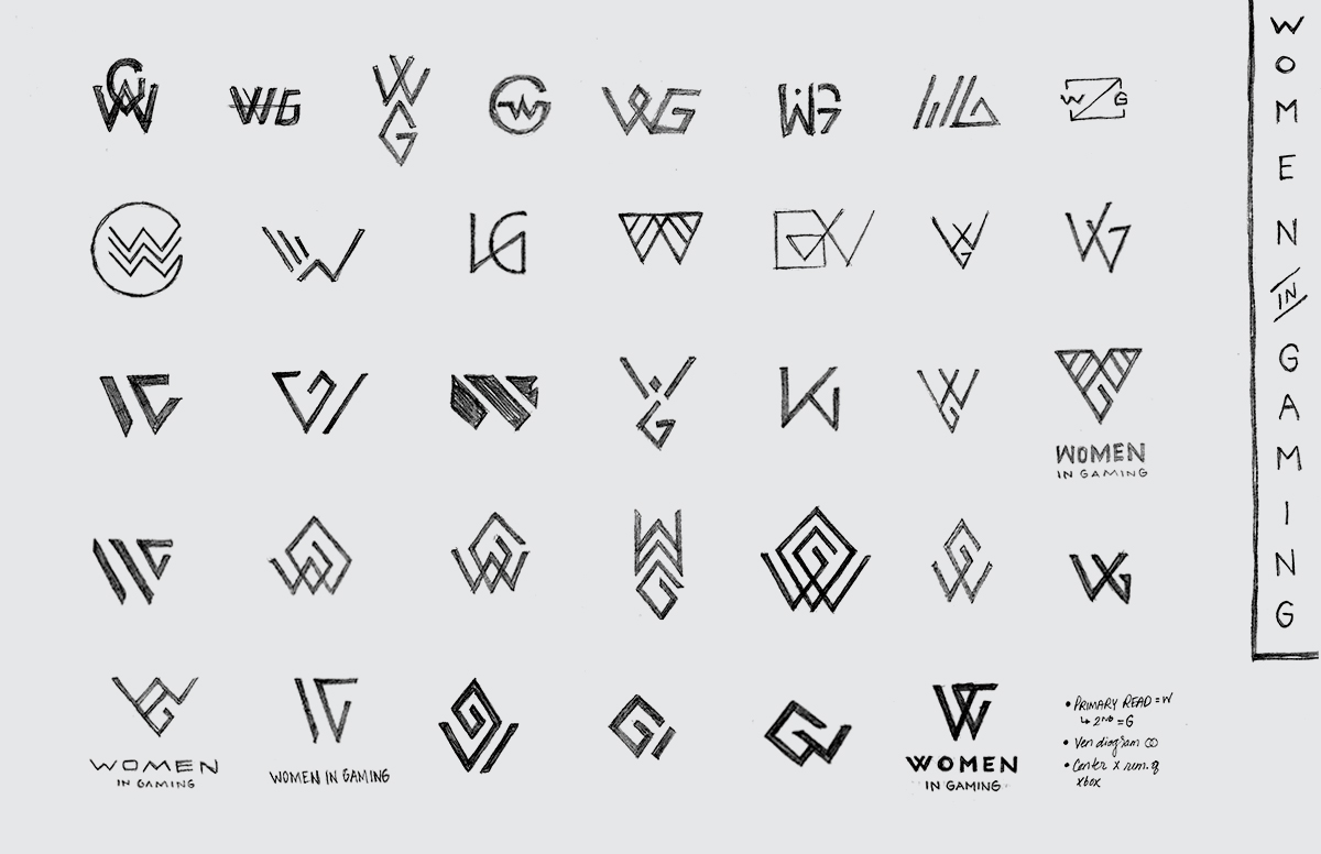 Initial logo sketch concepts