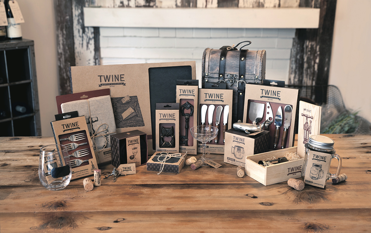 Sample range of Twine products, each featuring a custom illustration