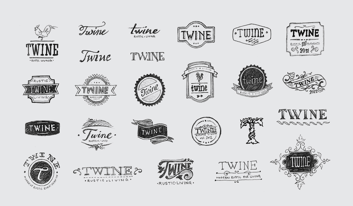 Initial logo sketch concepts