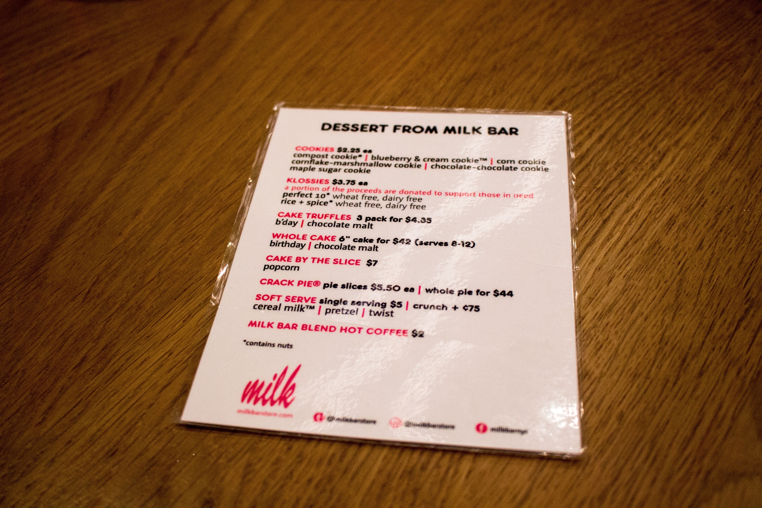 Milk Bar. 