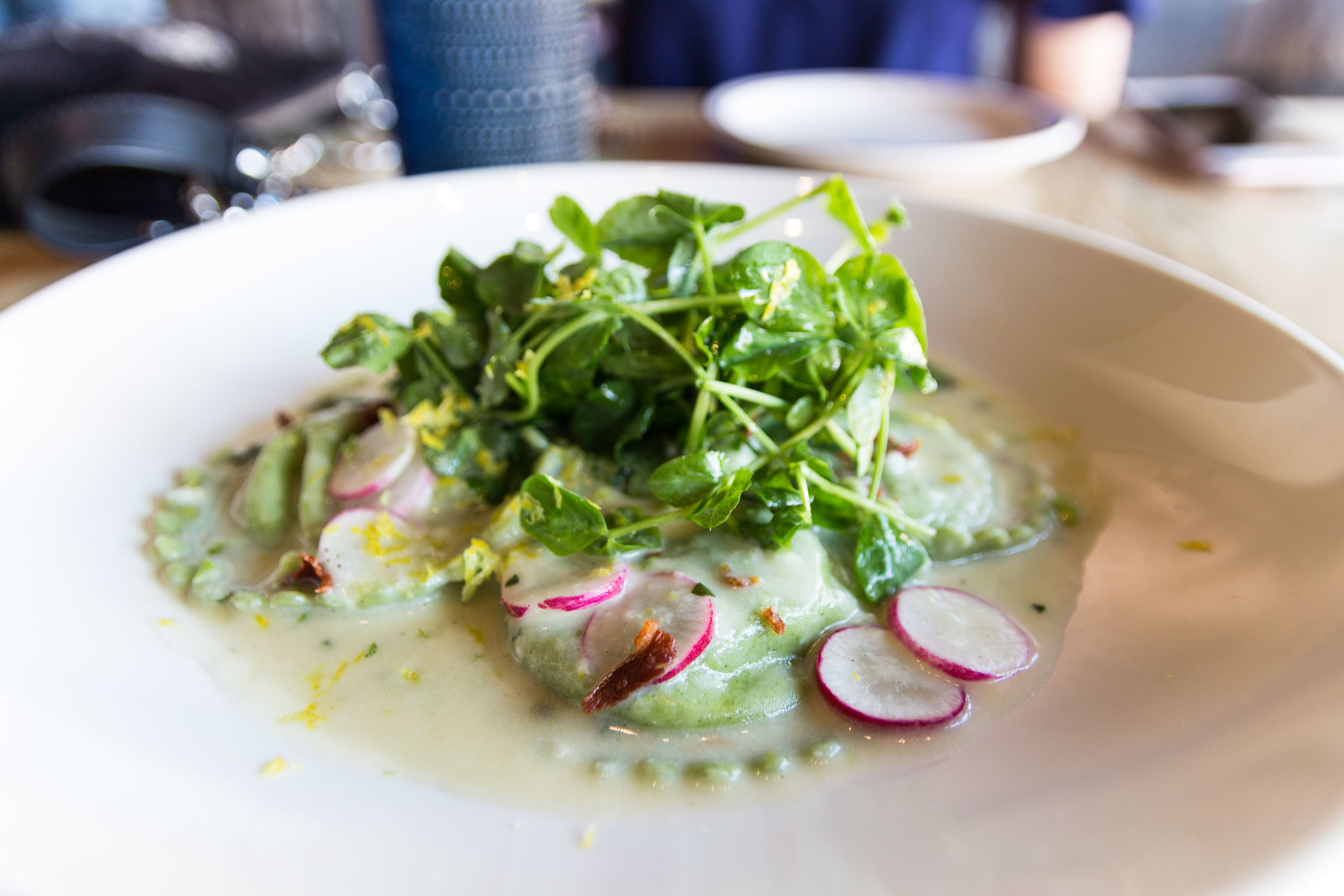 Housemade Ricotta & Pea Ravioli