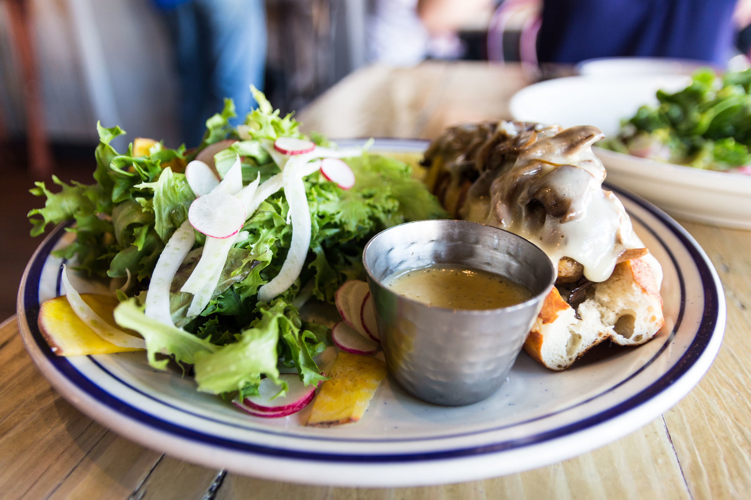 Chicken Sausage with Sauteed Wild Mushroom, Fontina Cheese