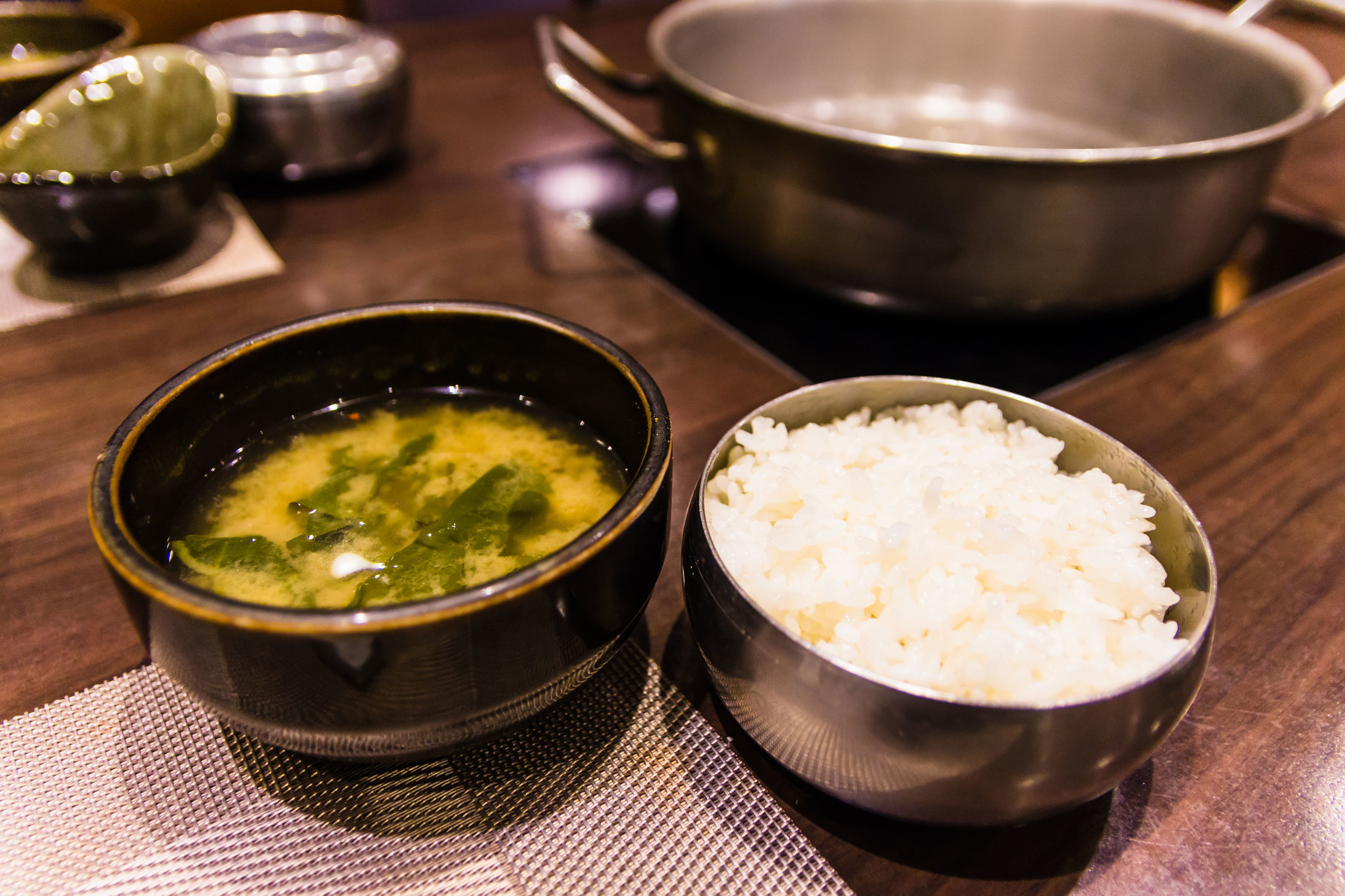 Rice and seaweed soup