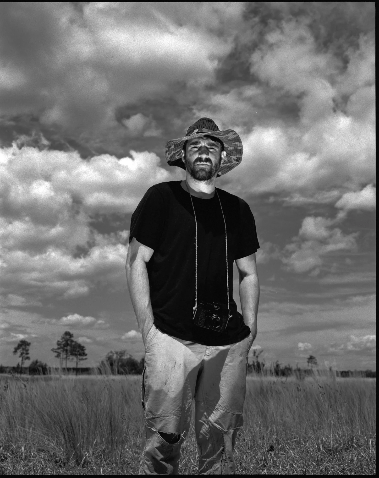 Another portrait of Alex standing in the reflected light in the Juniper Prairie Wilderness. Mamiya 7ii, 80mm, Kodak Tri-X 400 pushed to 1600.