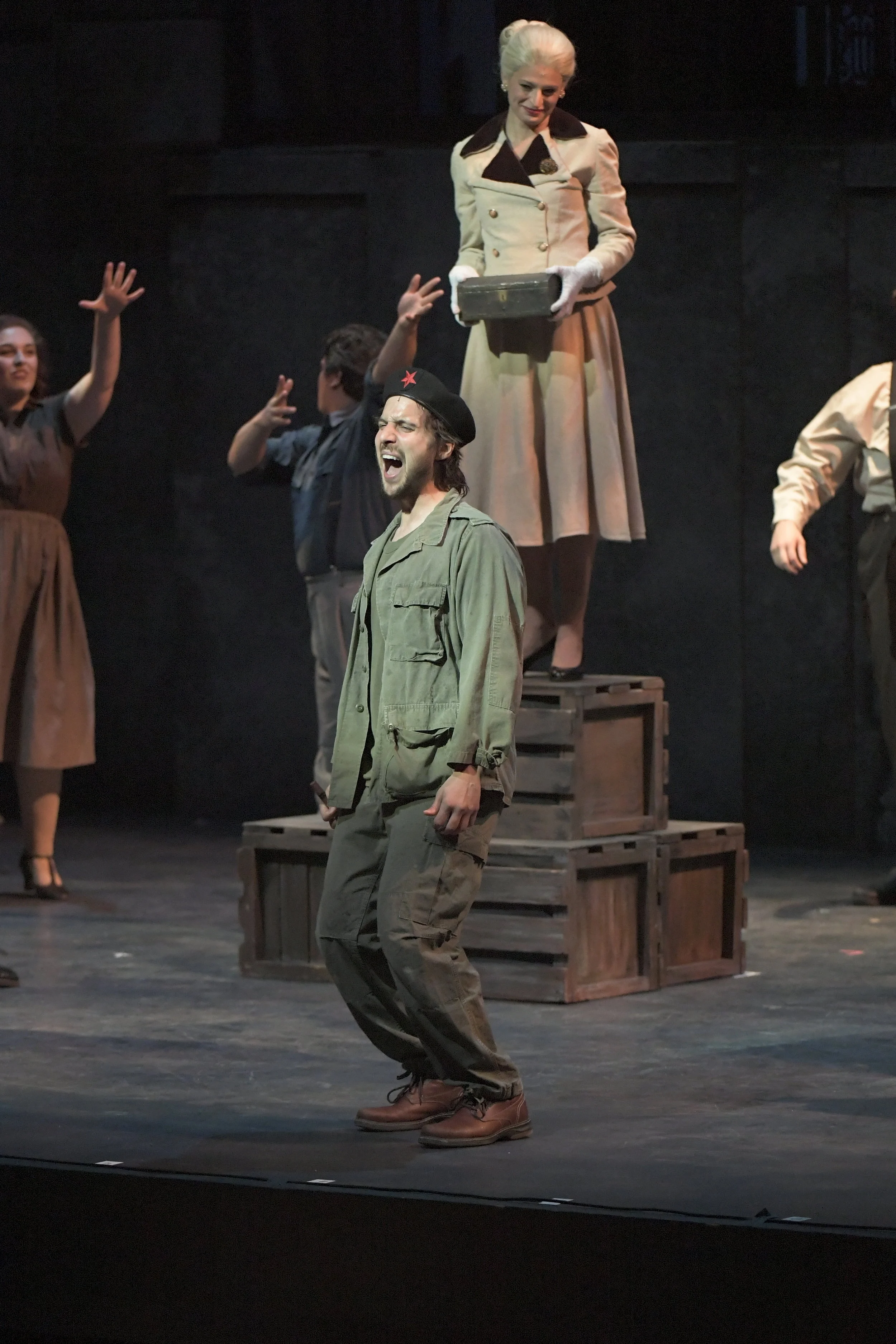 Matthew Patrick Morris as Che in "Evita" at Amarillo Opera